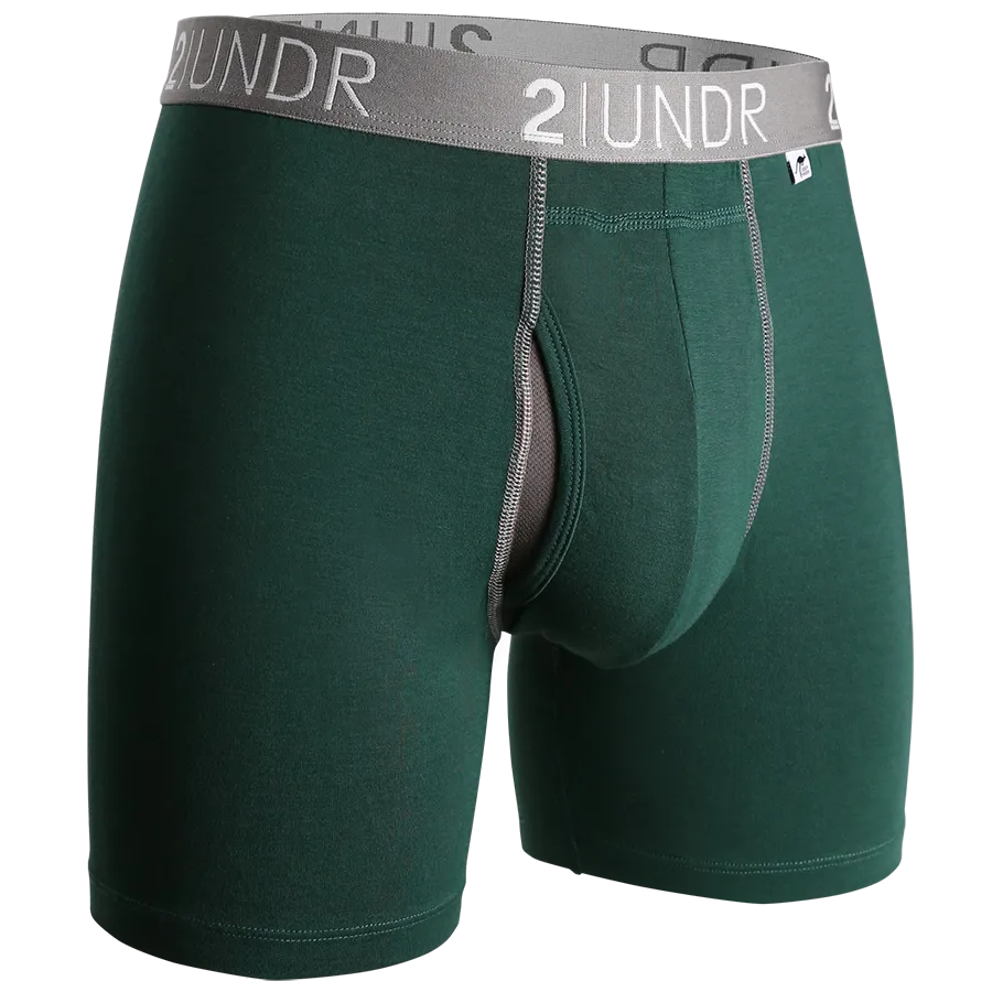 2UNDR Swing Shift Boxer Brief In Dark Green