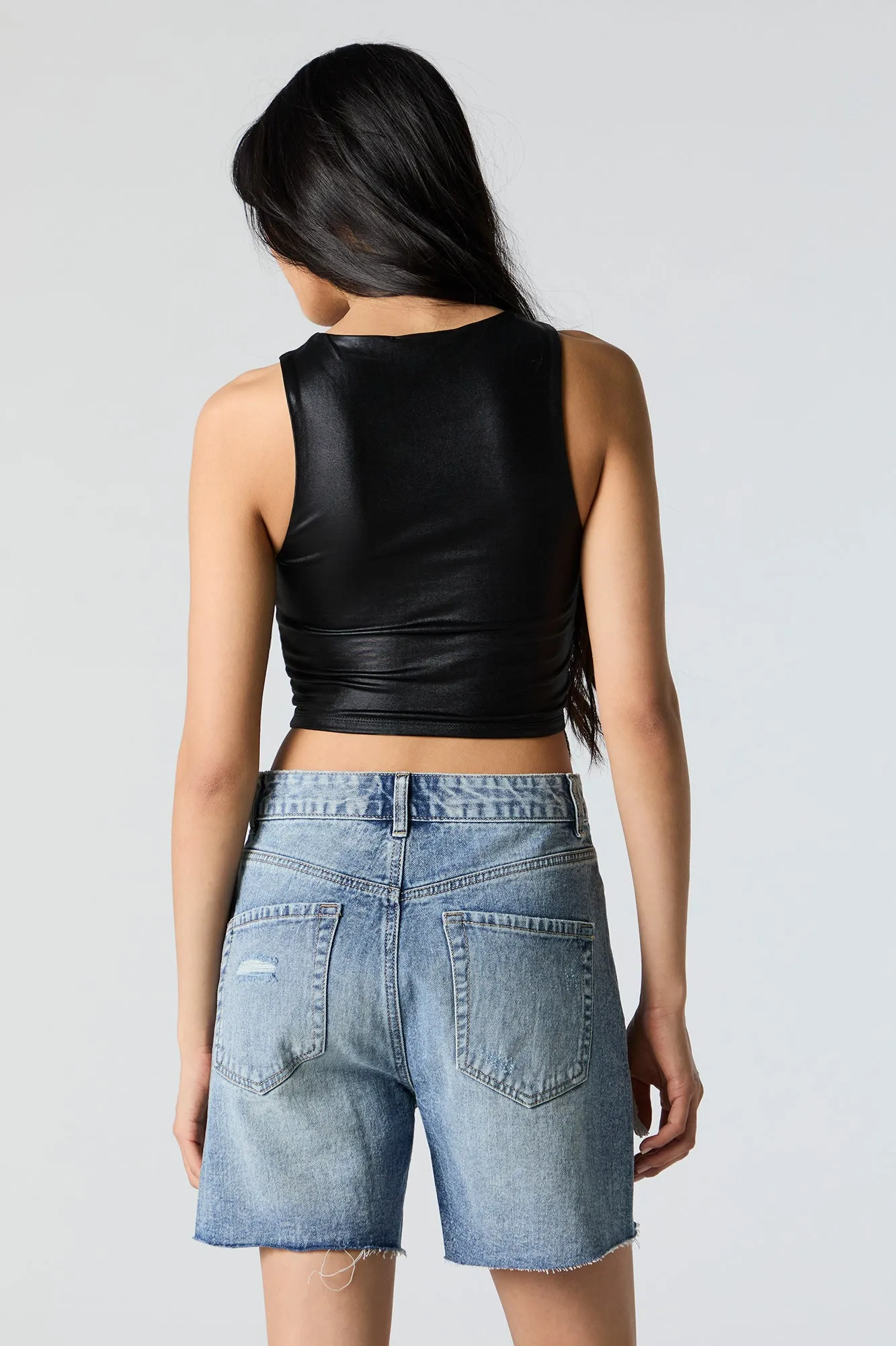 90s Distressed Denim Jort