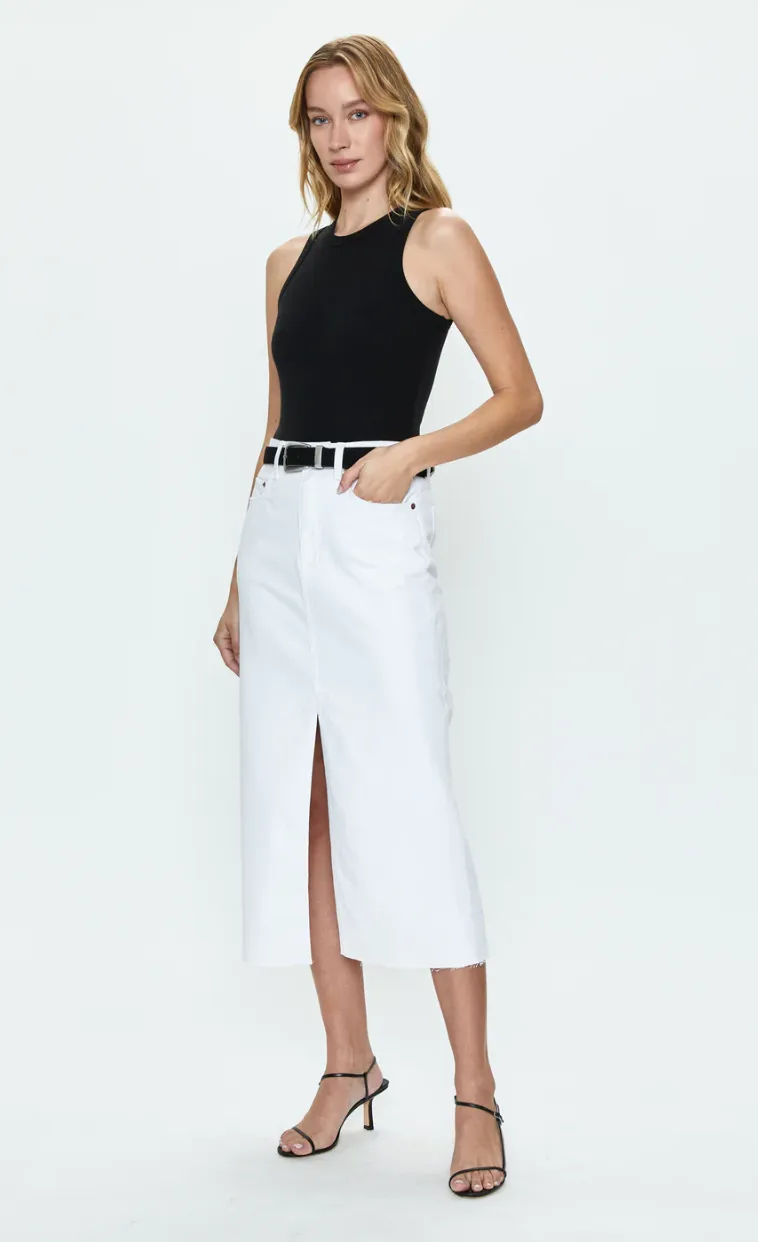 Alice Midi Skirt- White