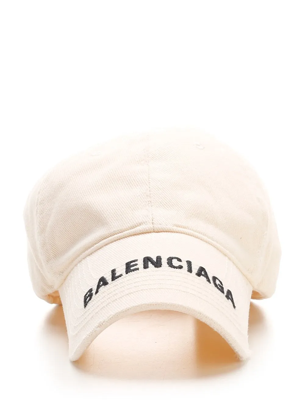 Balenciaga Logo Embroidered Distressed Baseball Cap