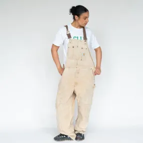 Beige 90s Carhartt Canvas Baggy Dungarees (XXL)