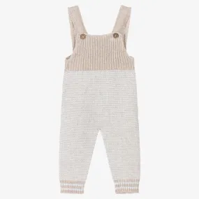 Beige Knitted Dungarees