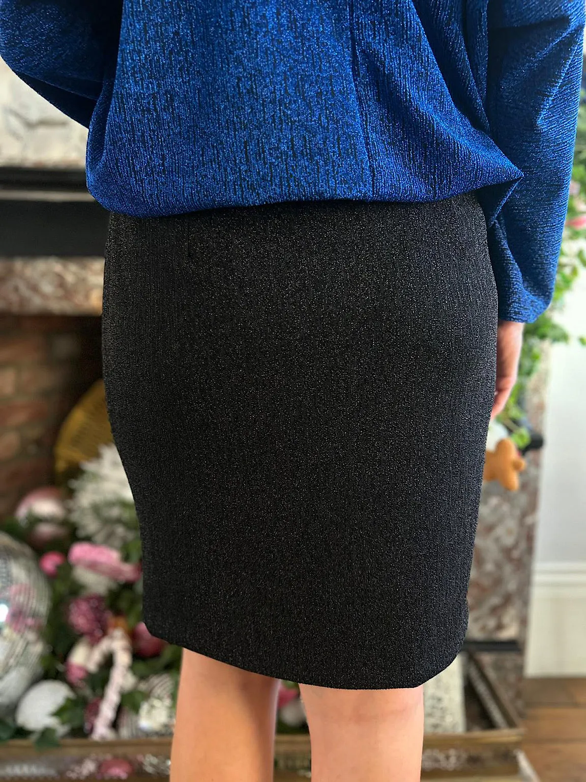 Black Shimmer Skirt Josie