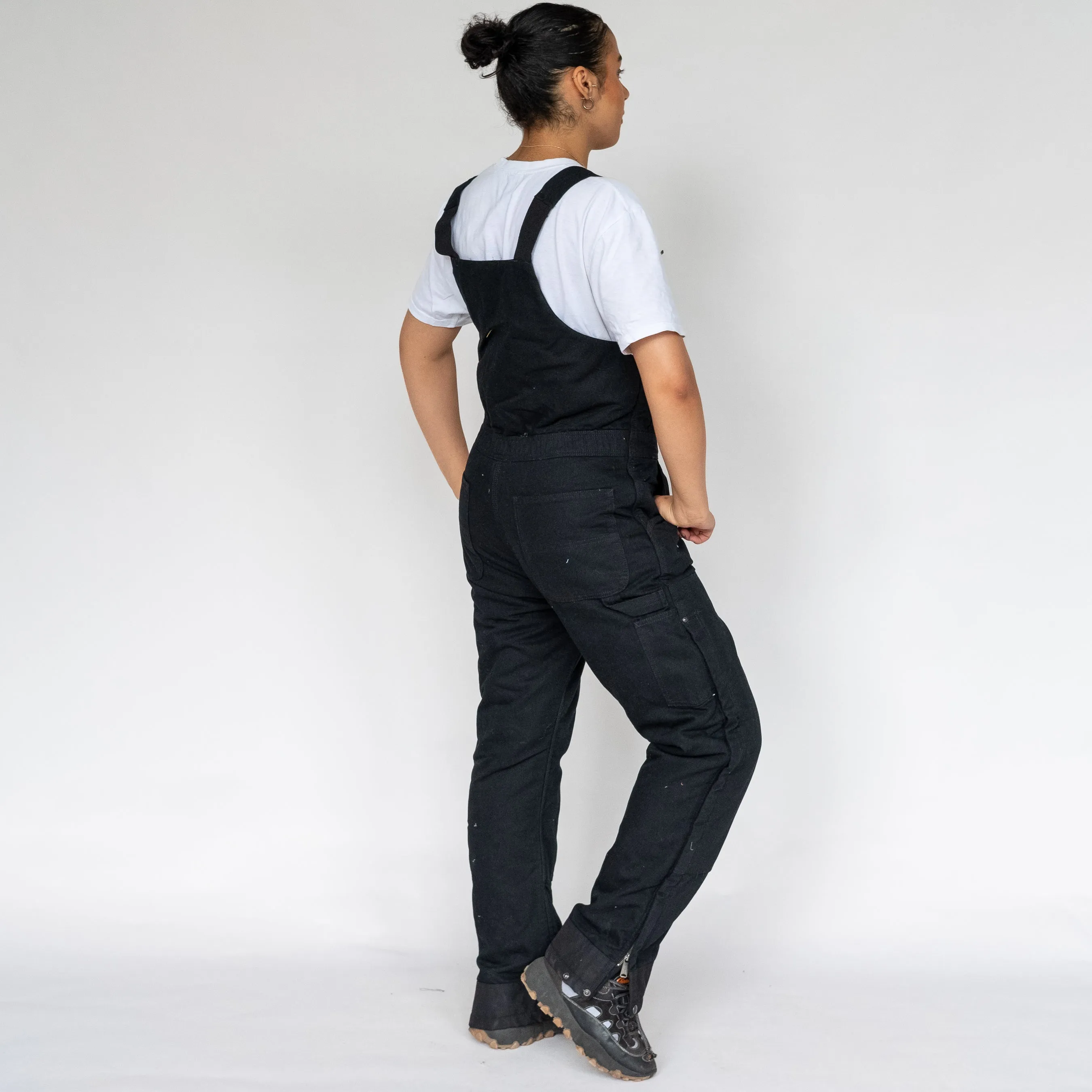 Black y2ks Carhartt Canvas Baggy Dungarees (L)