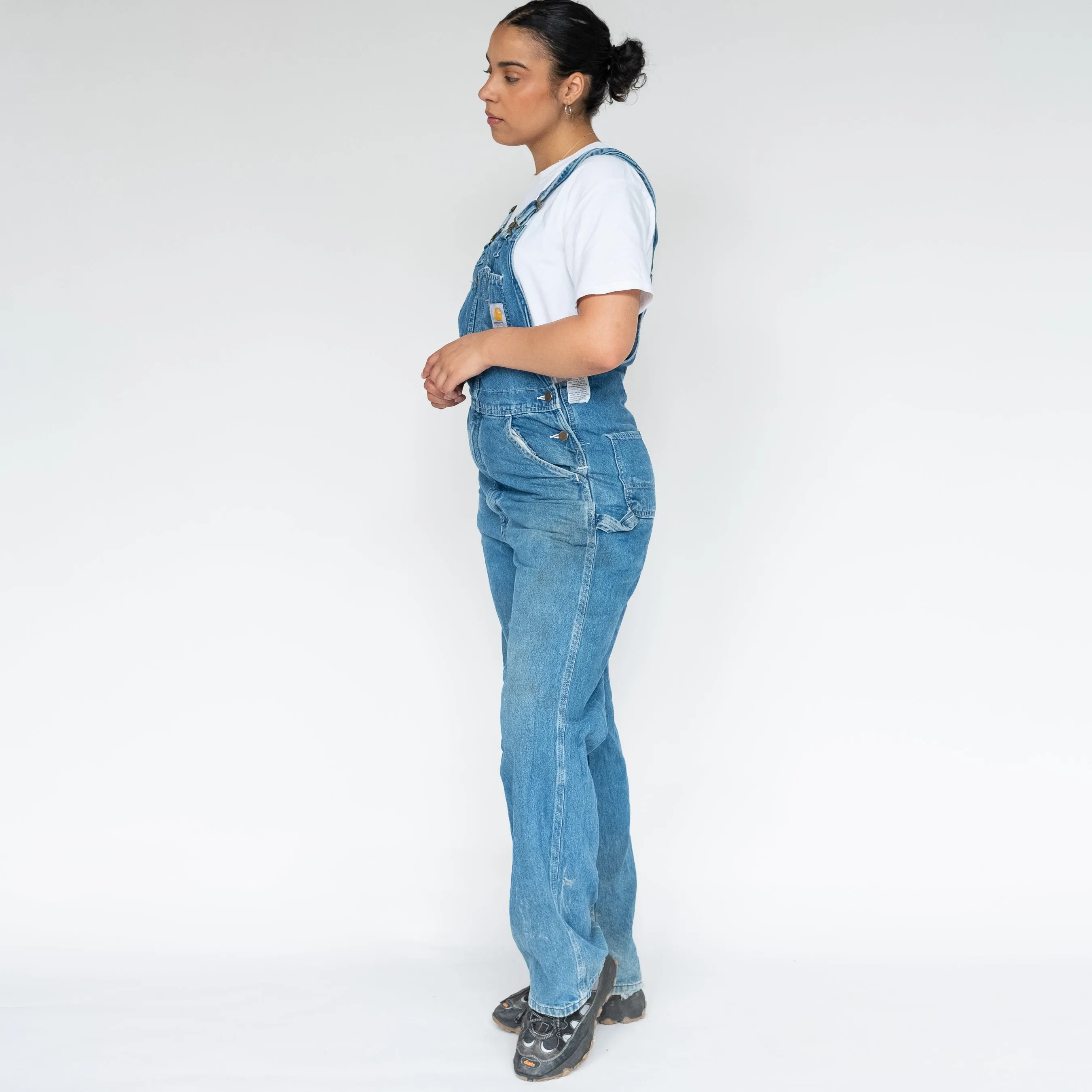 Blue 90s Carhartt Denim Baggy Dungarees (S)