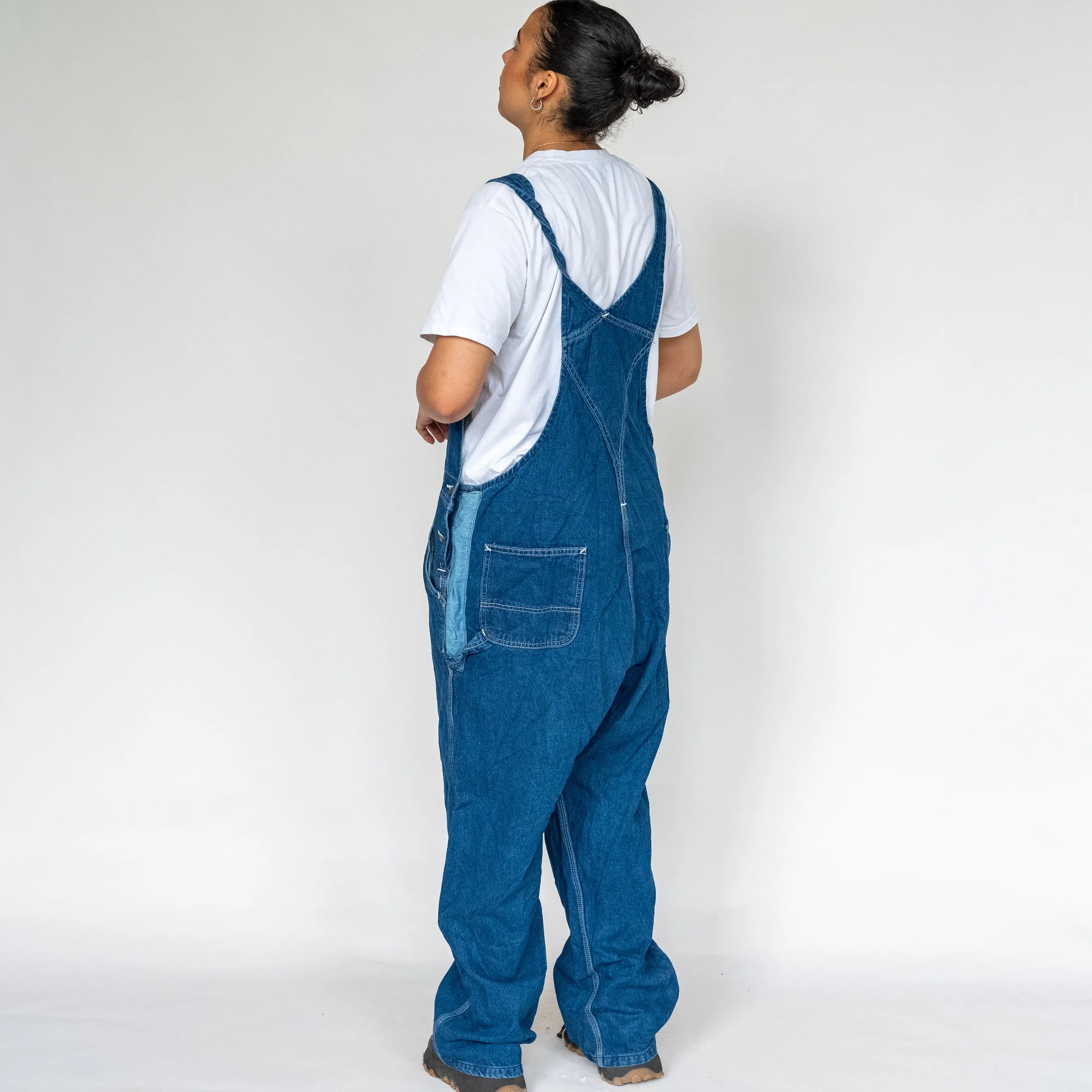 Blue 90s Carhartt  Denim Baggy Dungarees (XL)