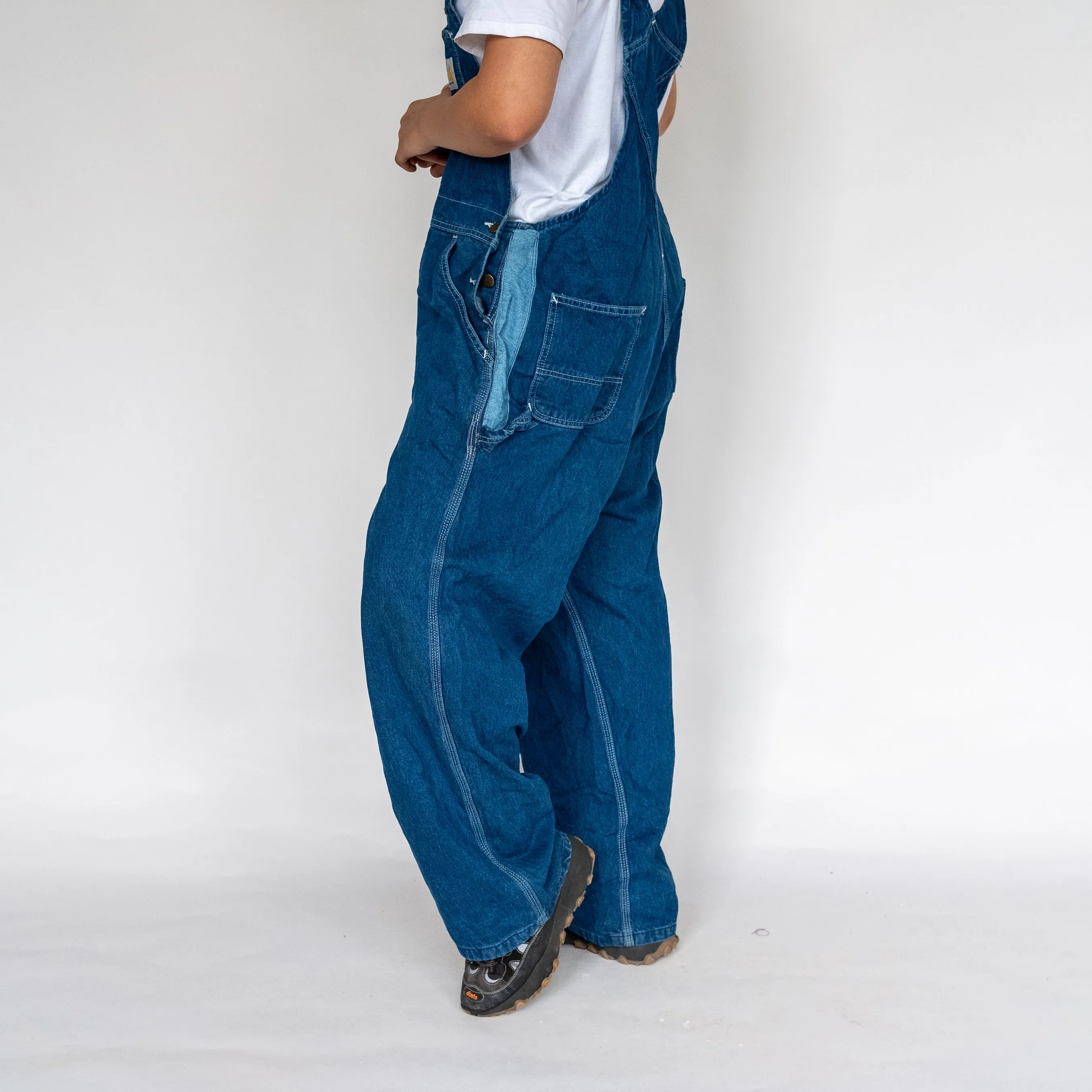 Blue 90s Carhartt  Denim Baggy Dungarees (XL)