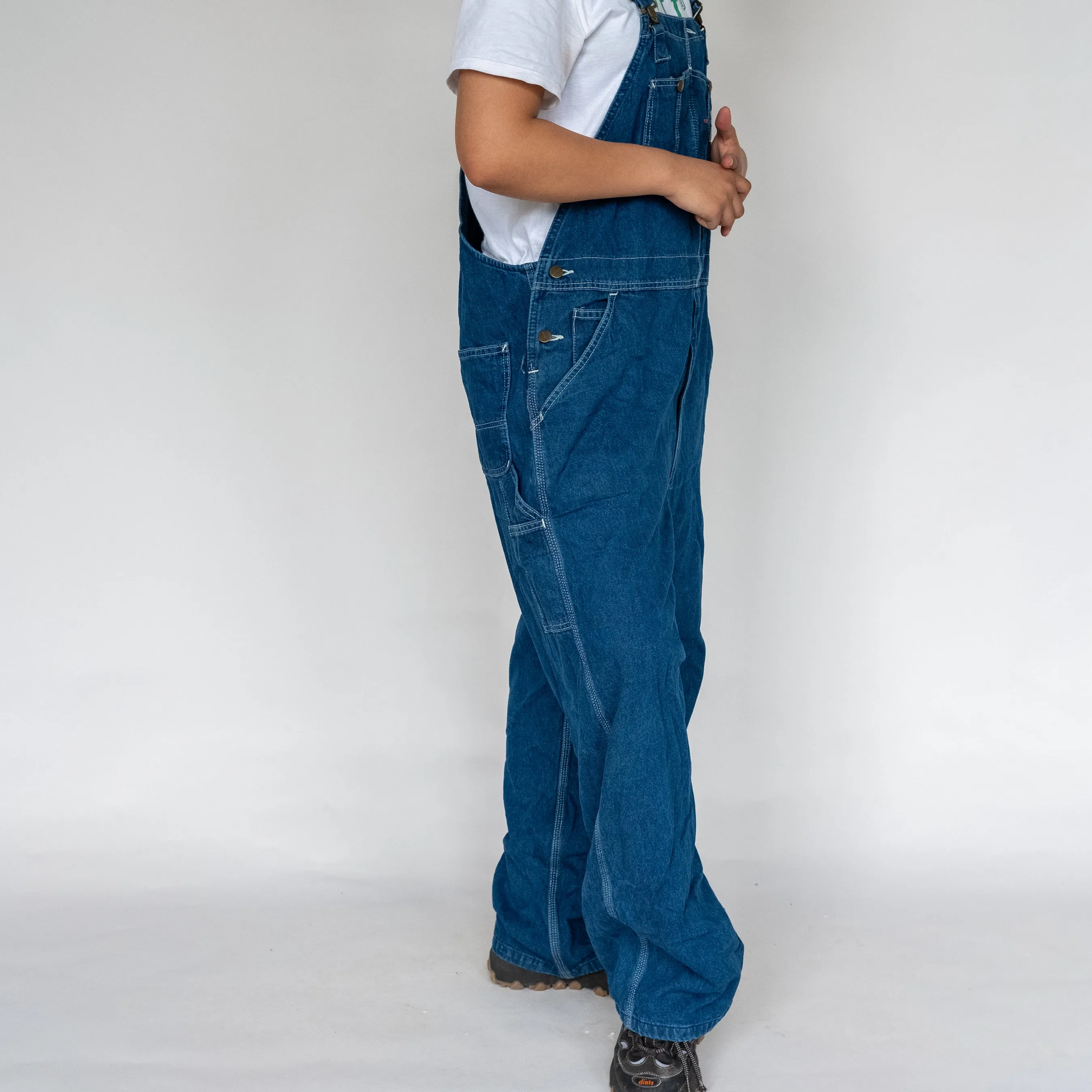 Blue 90s Carhartt  Denim Baggy Dungarees (XL)