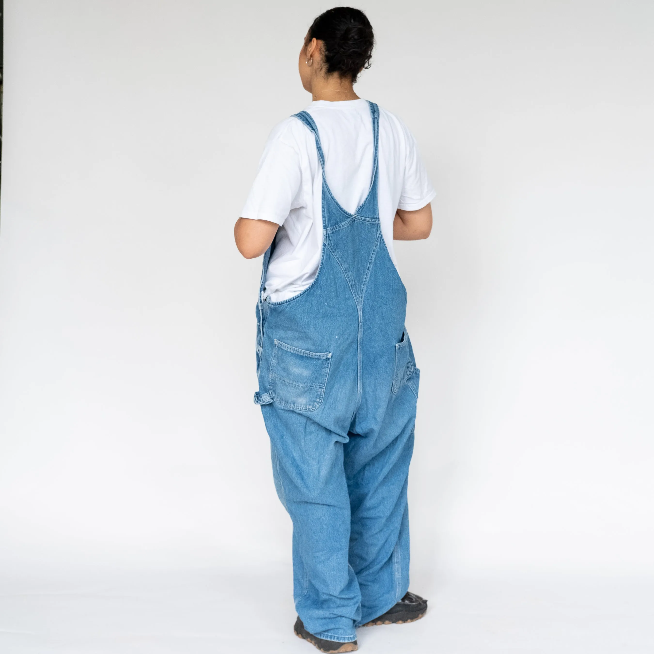 Blue 90s Carhartt Denim Baggy Dungarees (XXL)