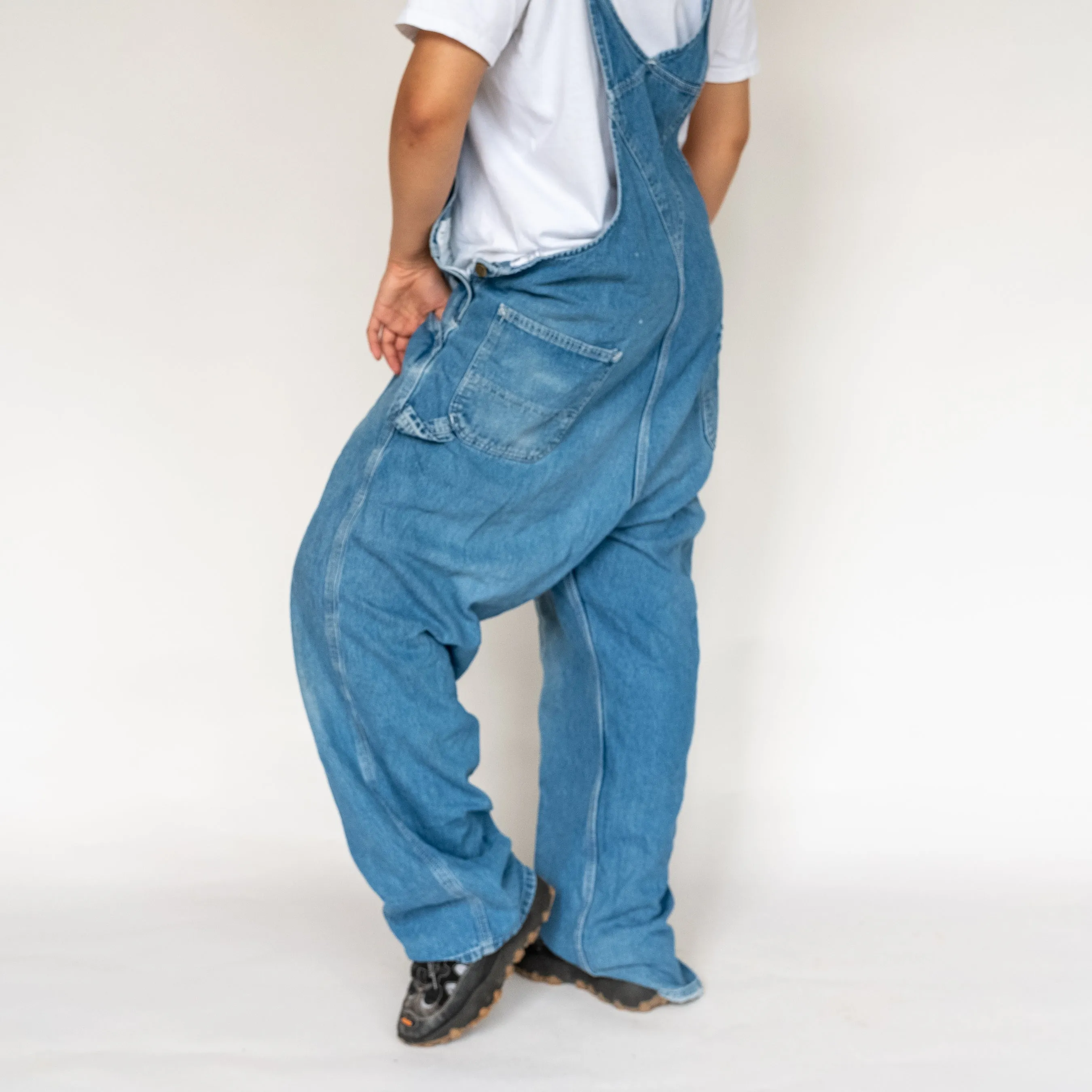 Blue 90s Carhartt Denim Baggy Dungarees (XXL)