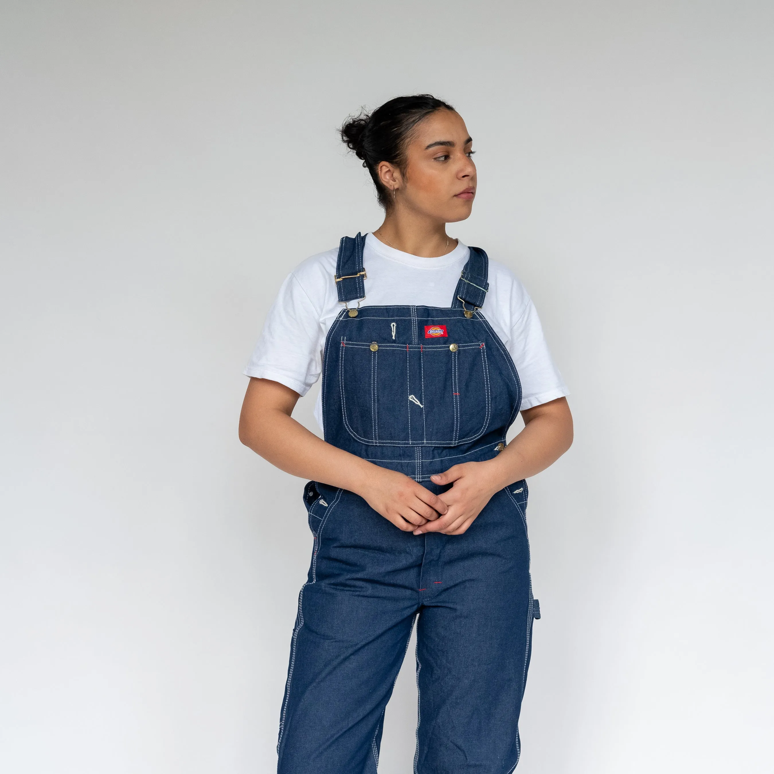 Blue 90s Dickies Deadstock Denim Baggy Dungarees (S)