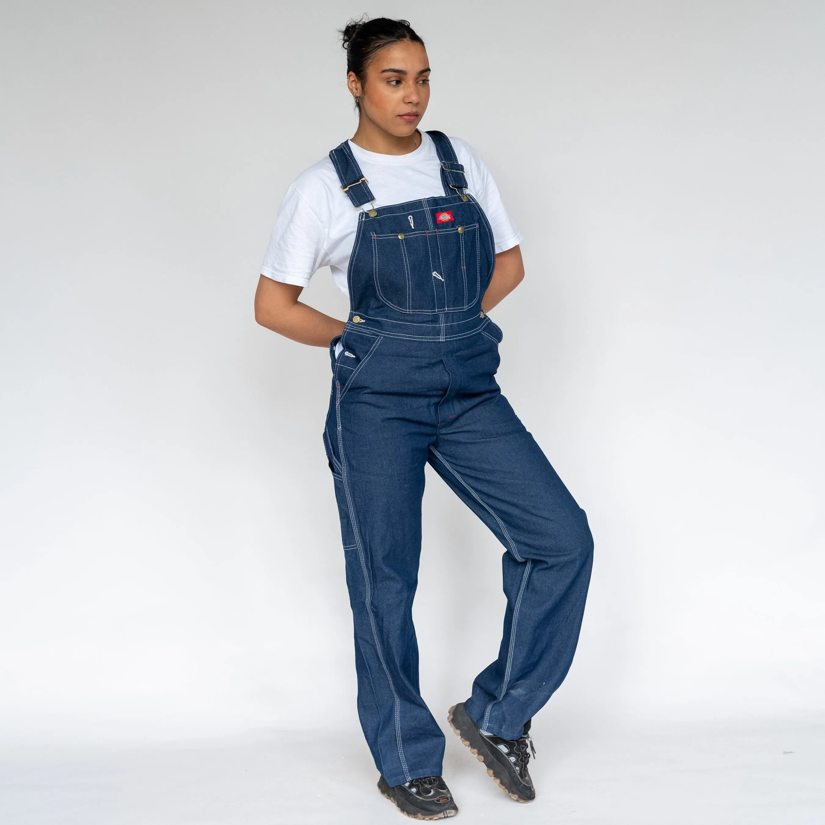 Blue 90s Dickies Deadstock Denim Baggy Dungarees (S)