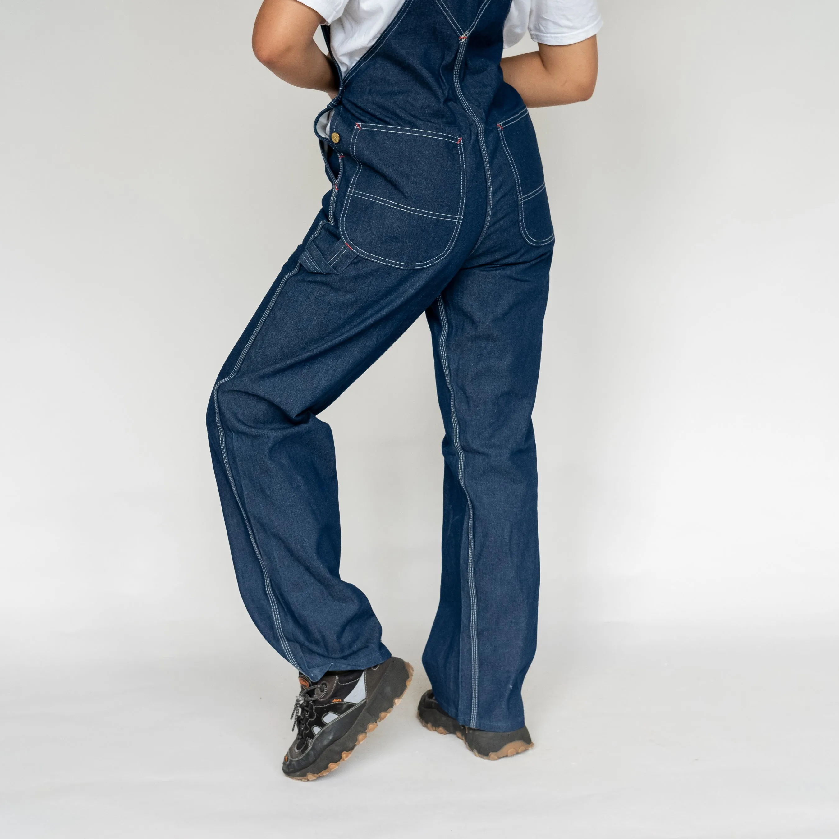 Blue 90s Dickies Deadstock Denim Baggy Dungarees (S)