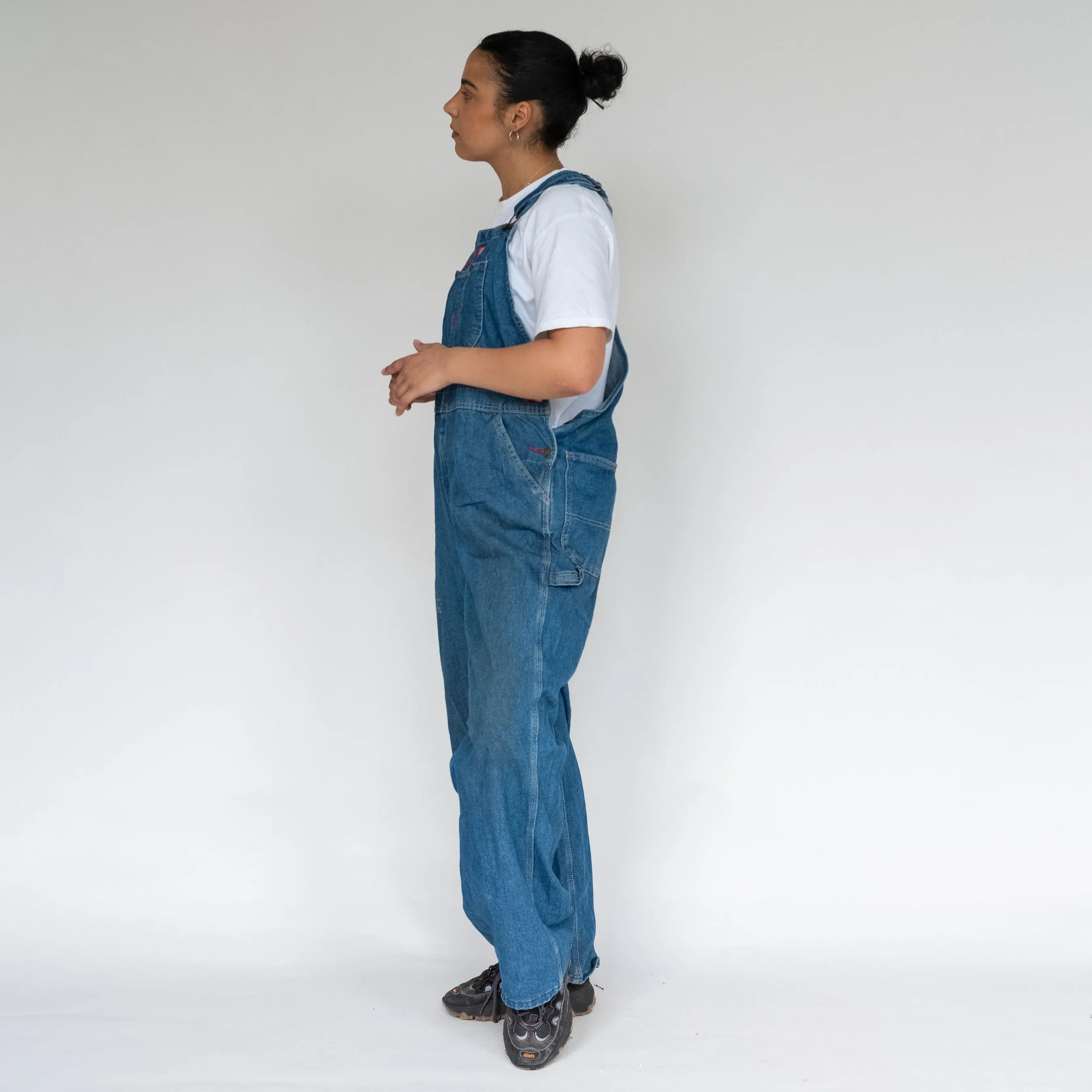 Blue 90s Dickies Denim Baggy Dungarees (L)