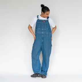 Blue 90s Dickies Denim Baggy Dungarees (L)