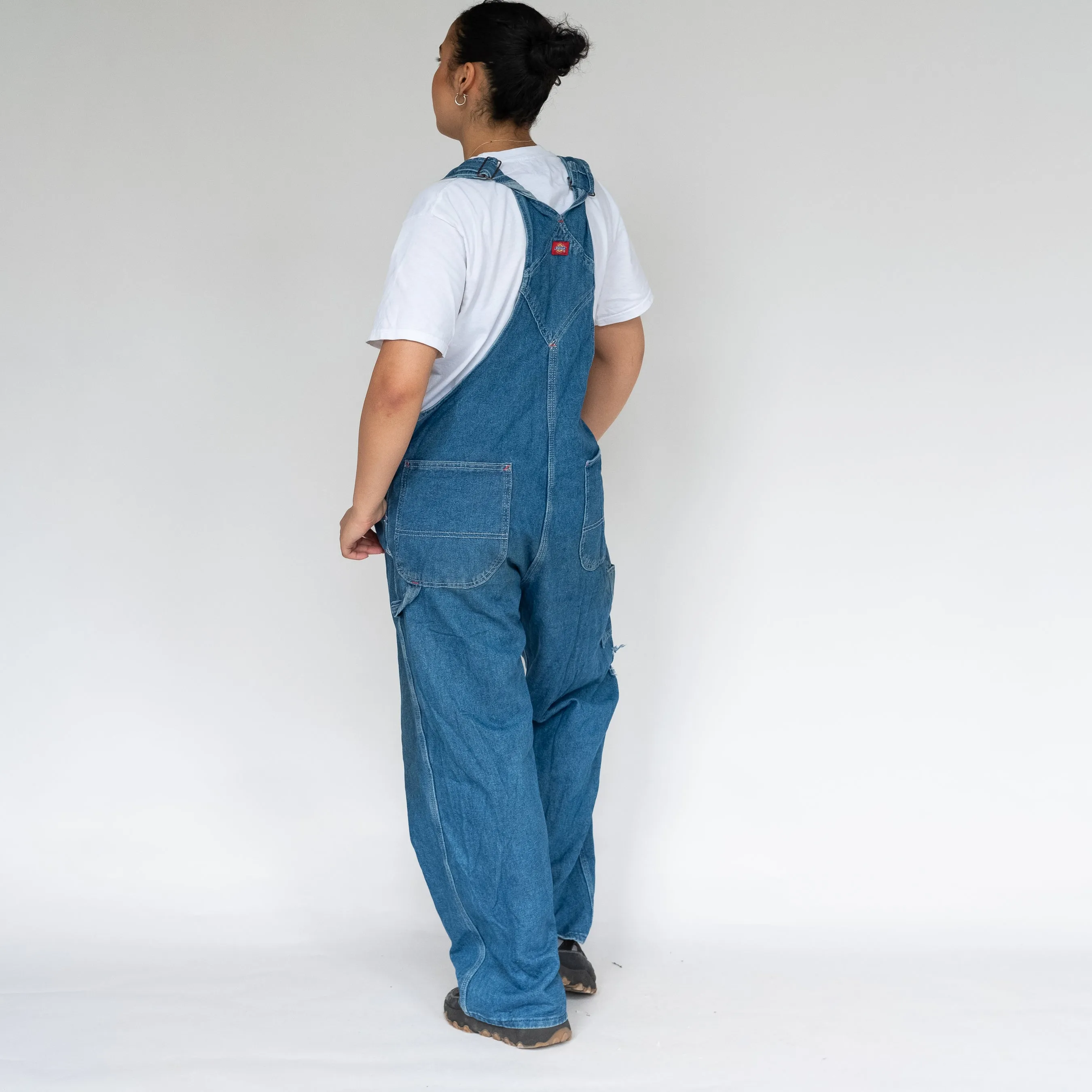 Blue 90s Dickies Denim Baggy Dungarees (L)