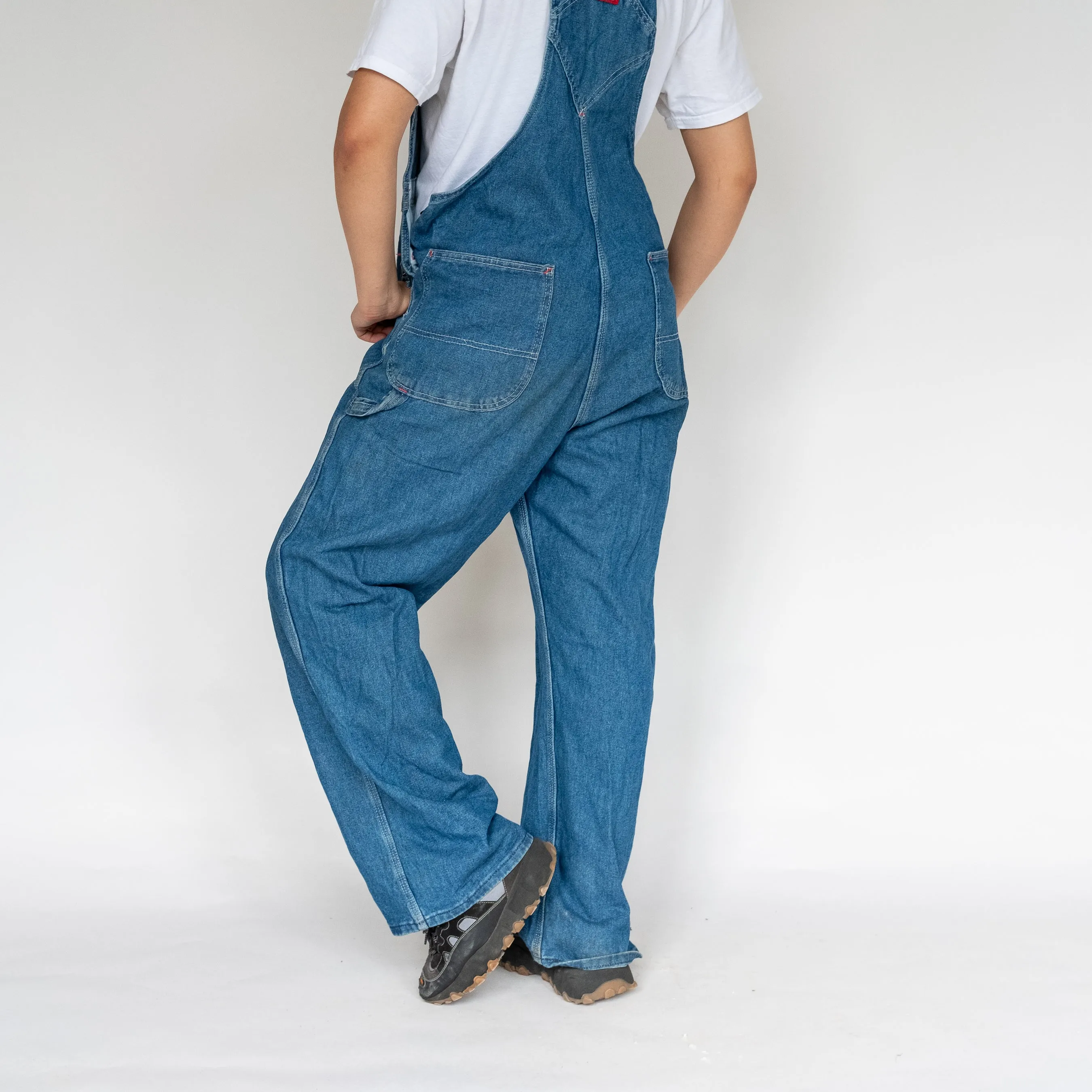 Blue 90s Dickies Denim Baggy Dungarees (L)