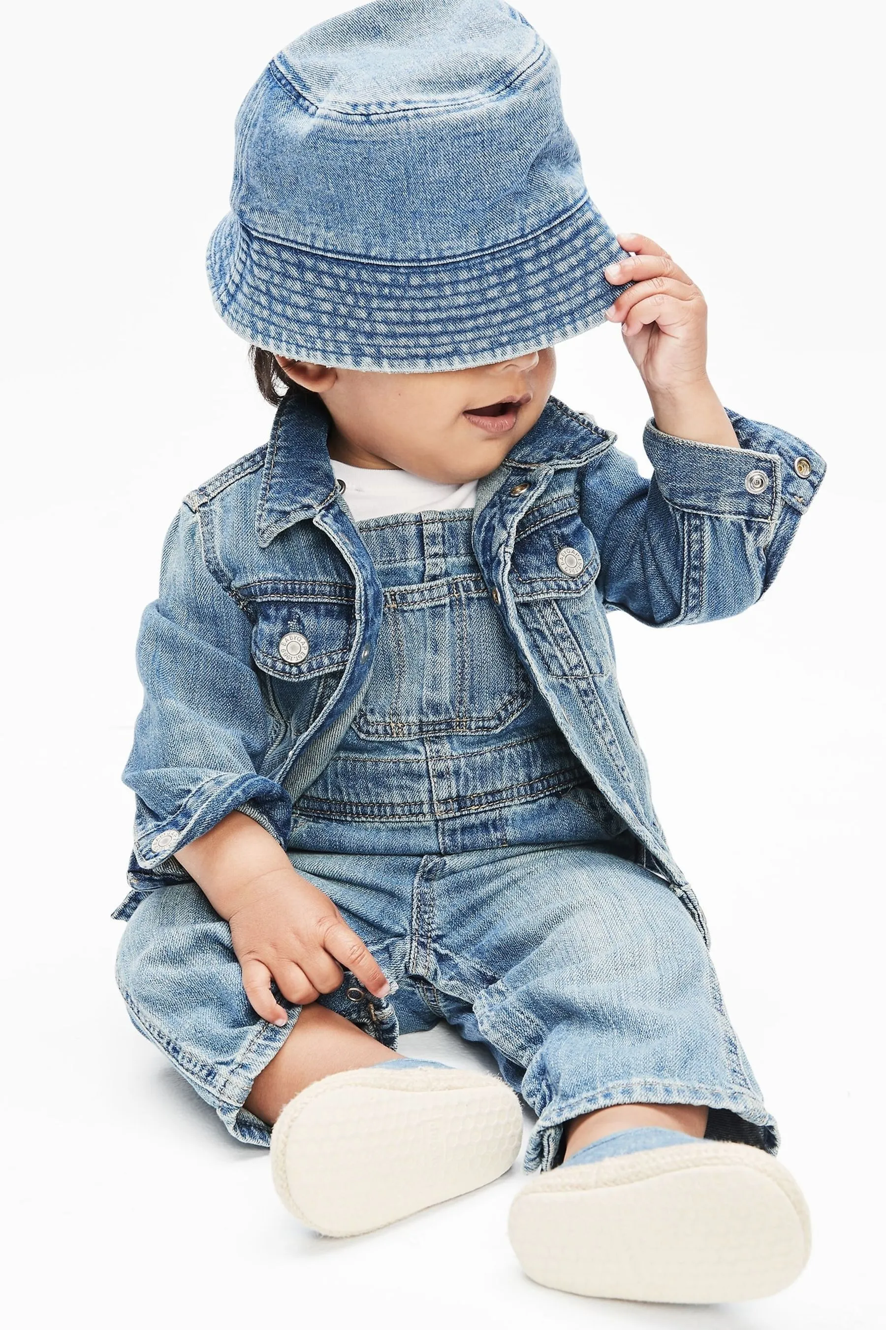 Blue Denim Baby Dungarees