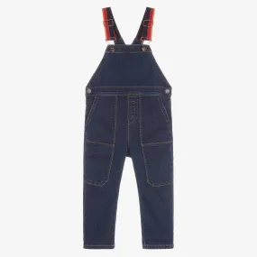 Boys Dark Blue Denim Dungarees