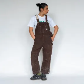 Brown 90s Carhartt Canvas Baggy Dungarees (L)