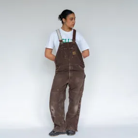 Brown 90s Carhartt Canvas Baggy Dungarees (M)