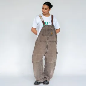 Brown 90s Carhartt Canvas Baggy Dungarees (XXL)