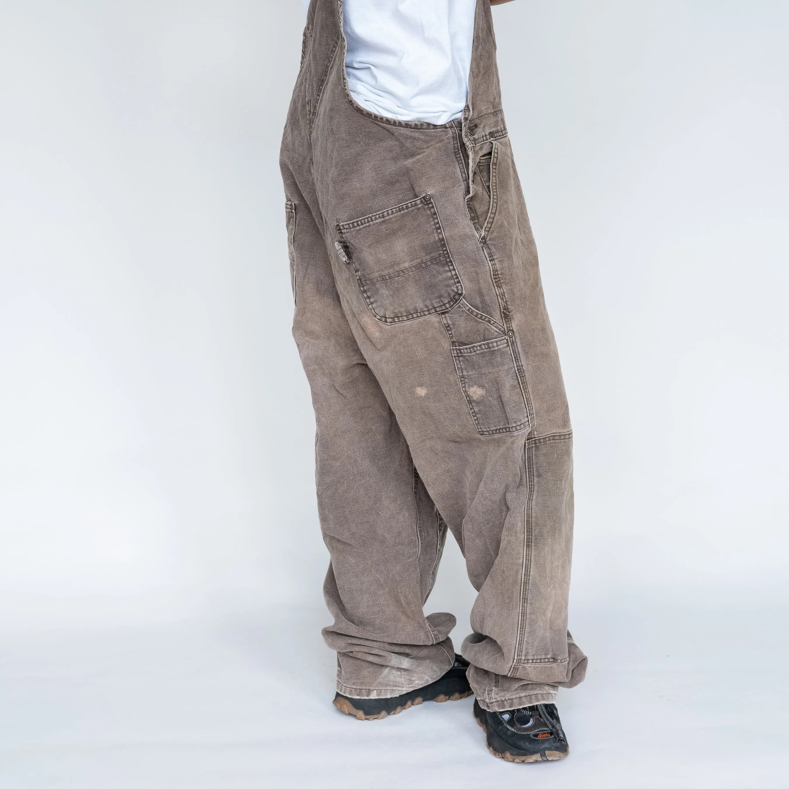 Brown 90s Carhartt Canvas Baggy Dungarees (XXL)