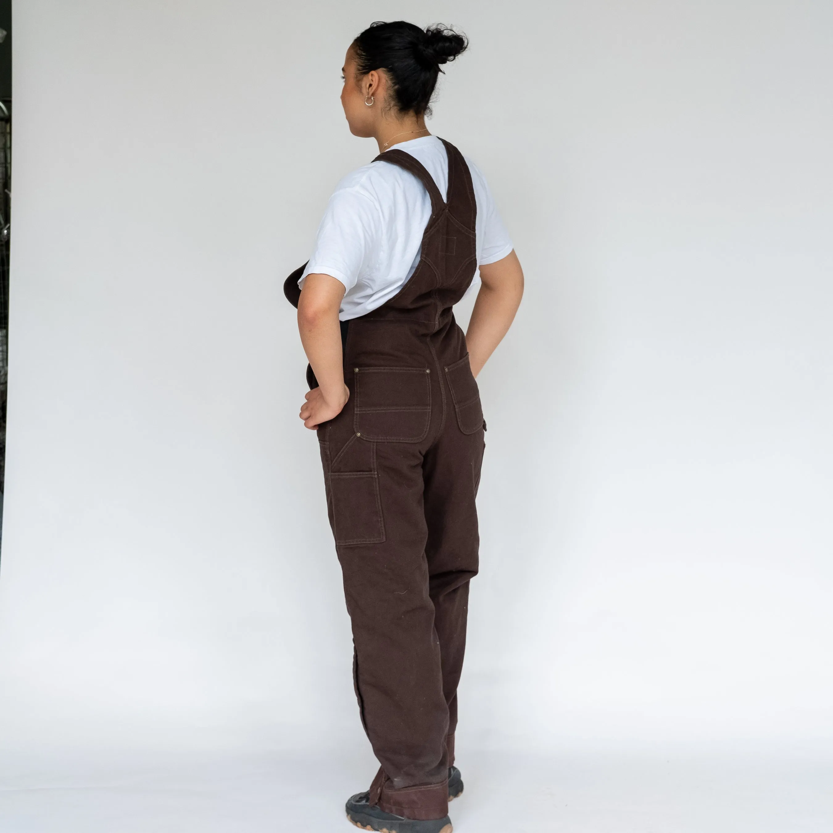 Brown y2ks Carhartt Deadstock Canvas Baggy Dungarees (S)