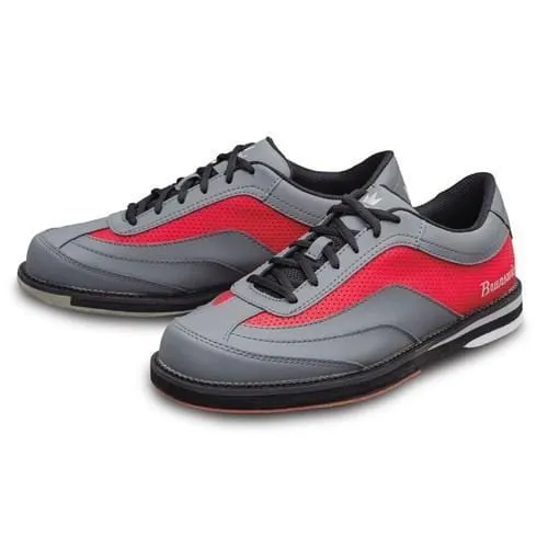 Brunswick Mens Rampage Grey Red Left Hand Bowling Shoes