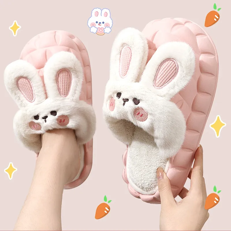 Bunny Waterproof Fluffy Winter Slippers MK18521