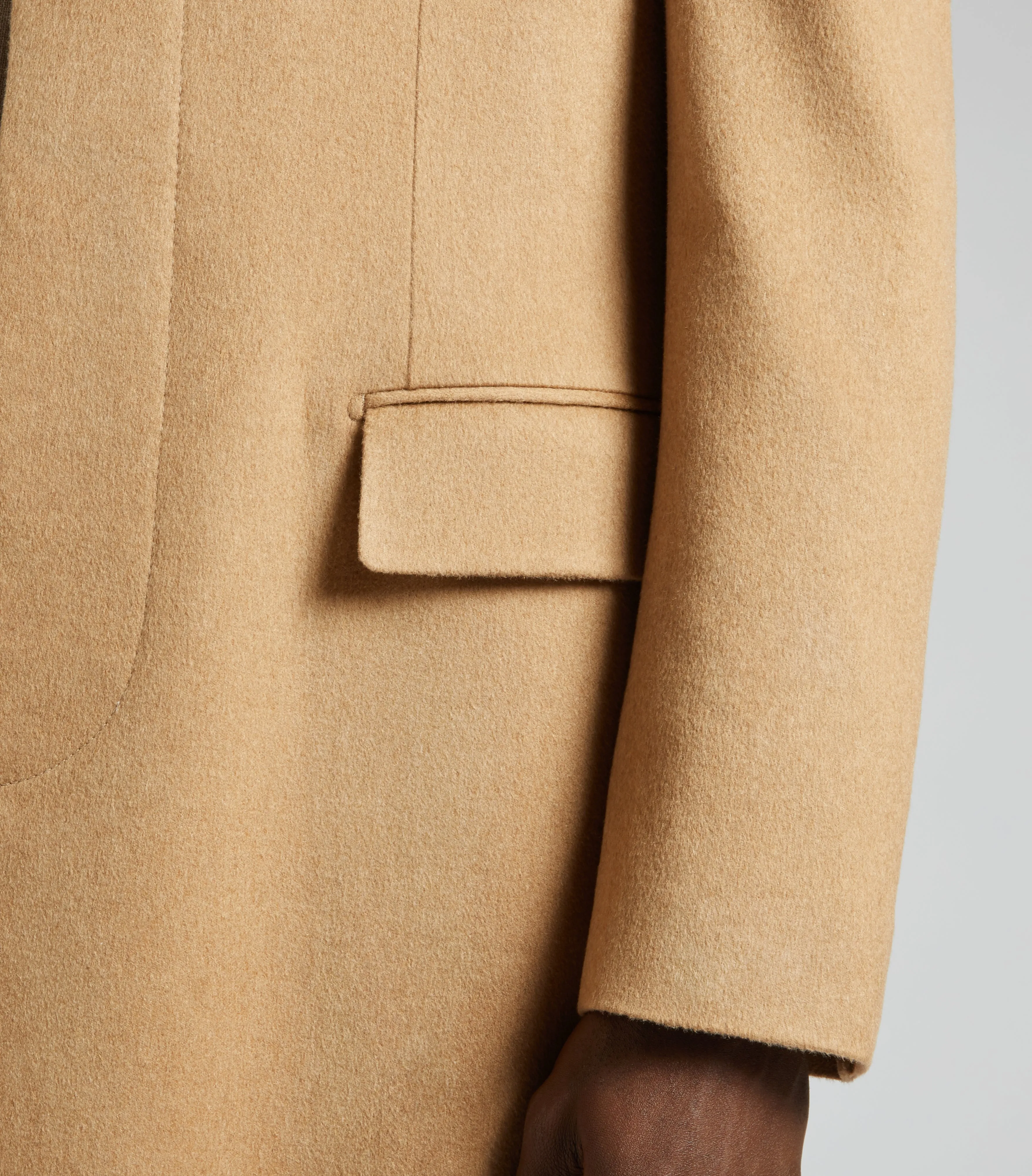 Camelhair Fly Front Overcoat