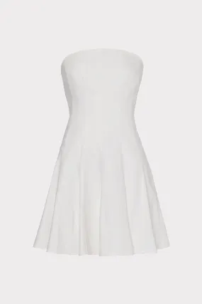 Cameron Solid Linen Strapless Dress