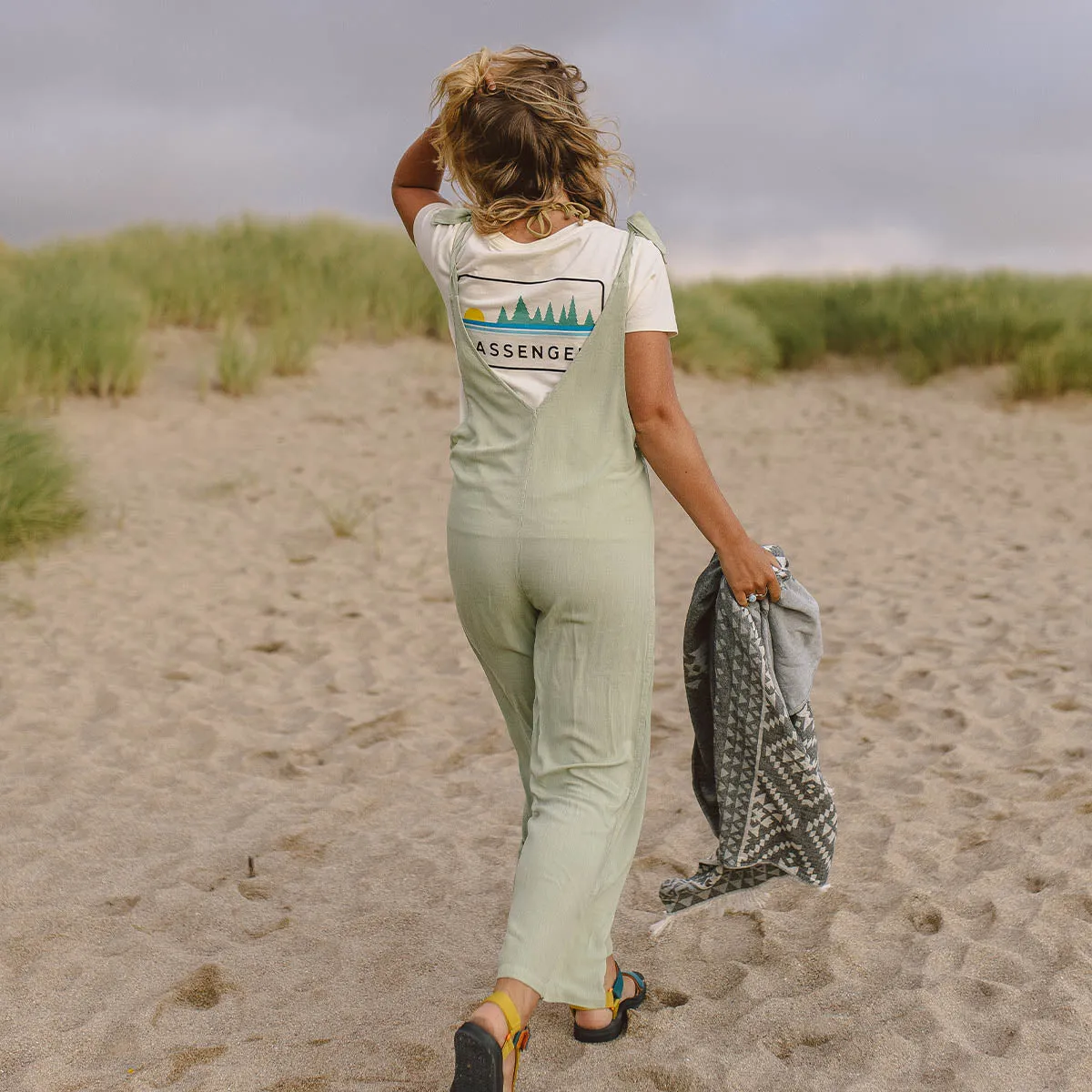 Carefree Dungarees - Sage