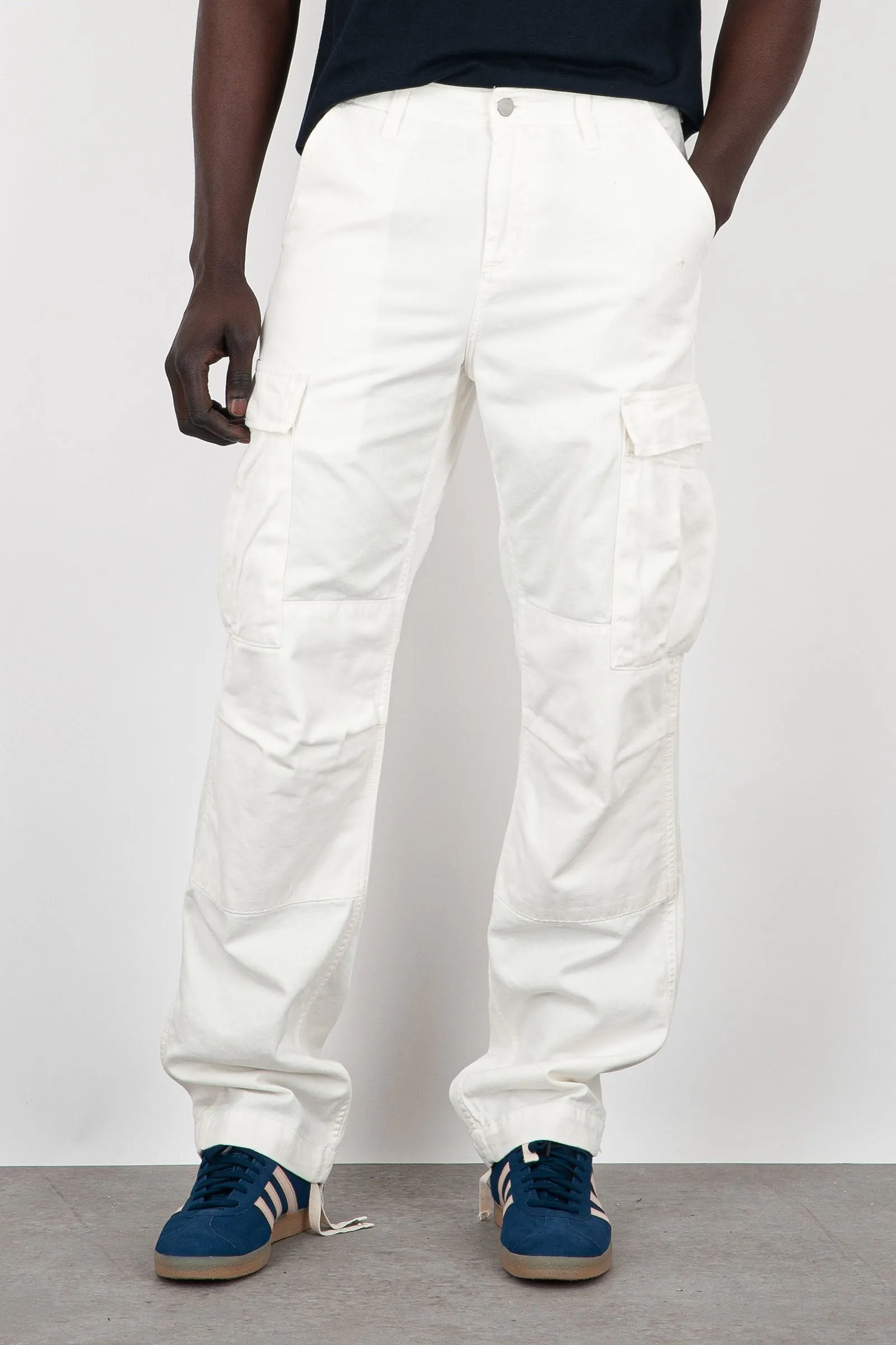 Carhartt WIP Pantalone Regular Cargo Cotone Bianco