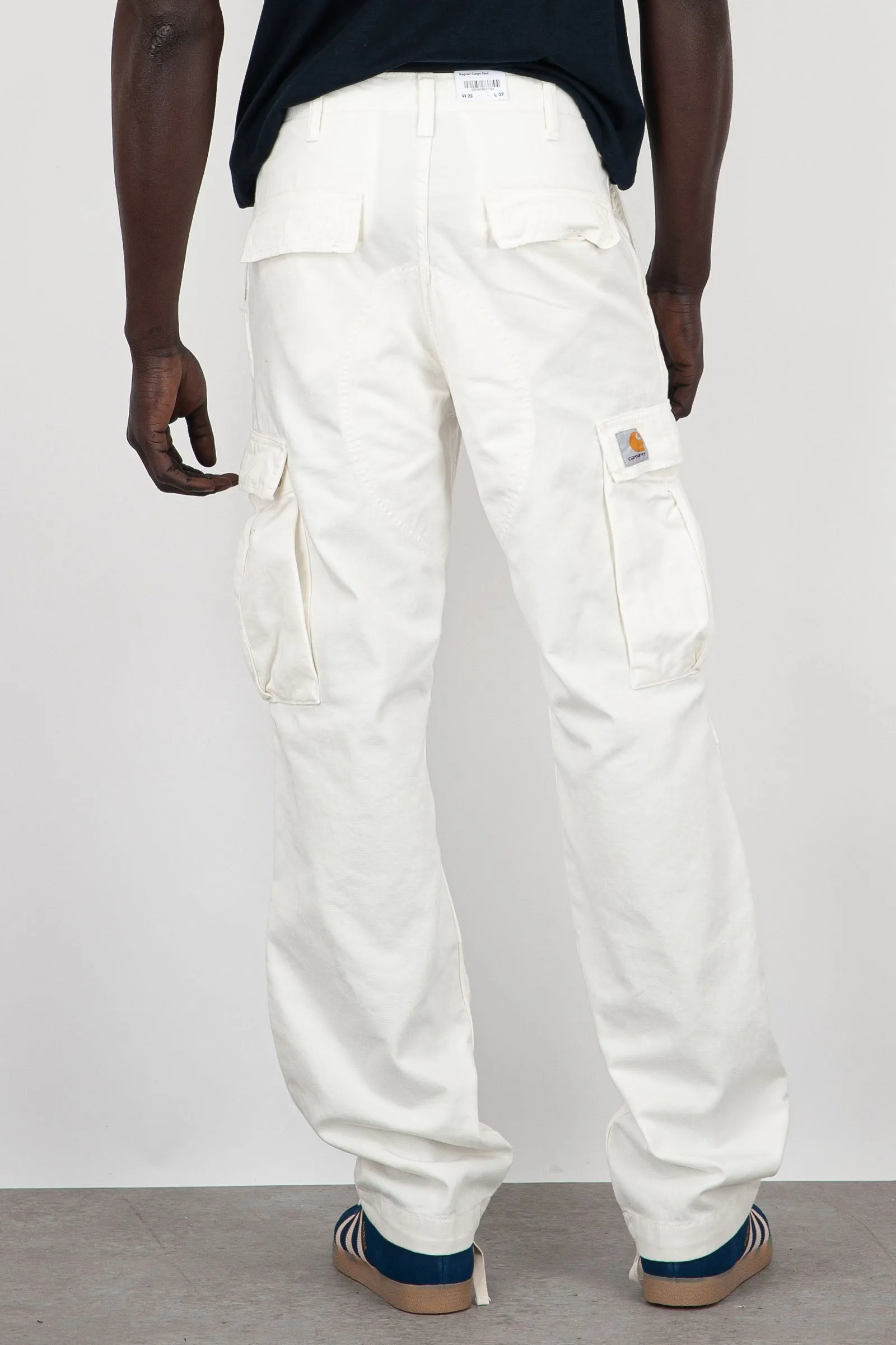 Carhartt WIP Pantalone Regular Cargo Cotone Bianco