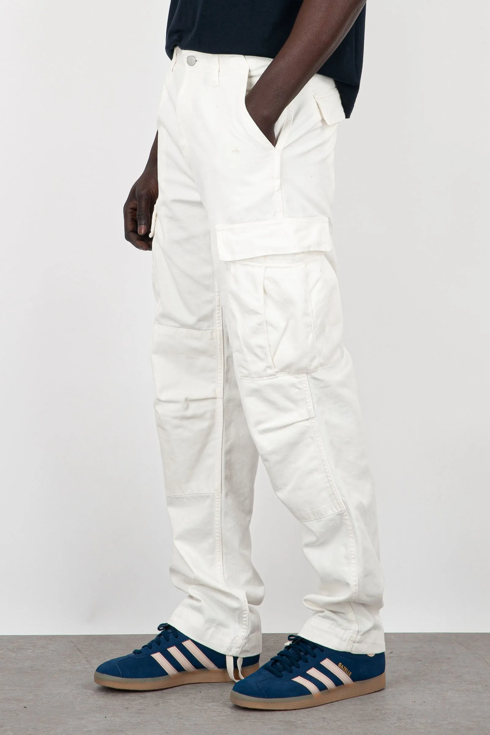 Carhartt WIP Pantalone Regular Cargo Cotone Bianco