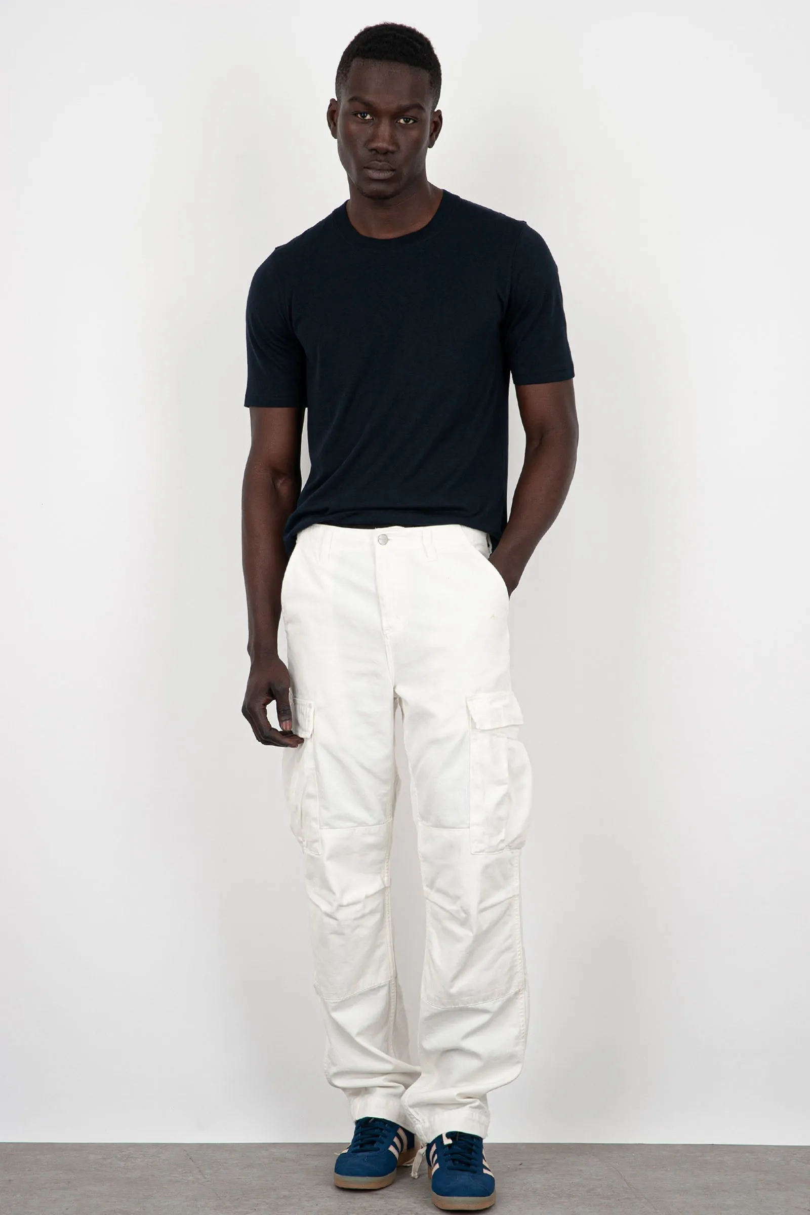 Carhartt WIP Pantalone Regular Cargo Cotone Bianco