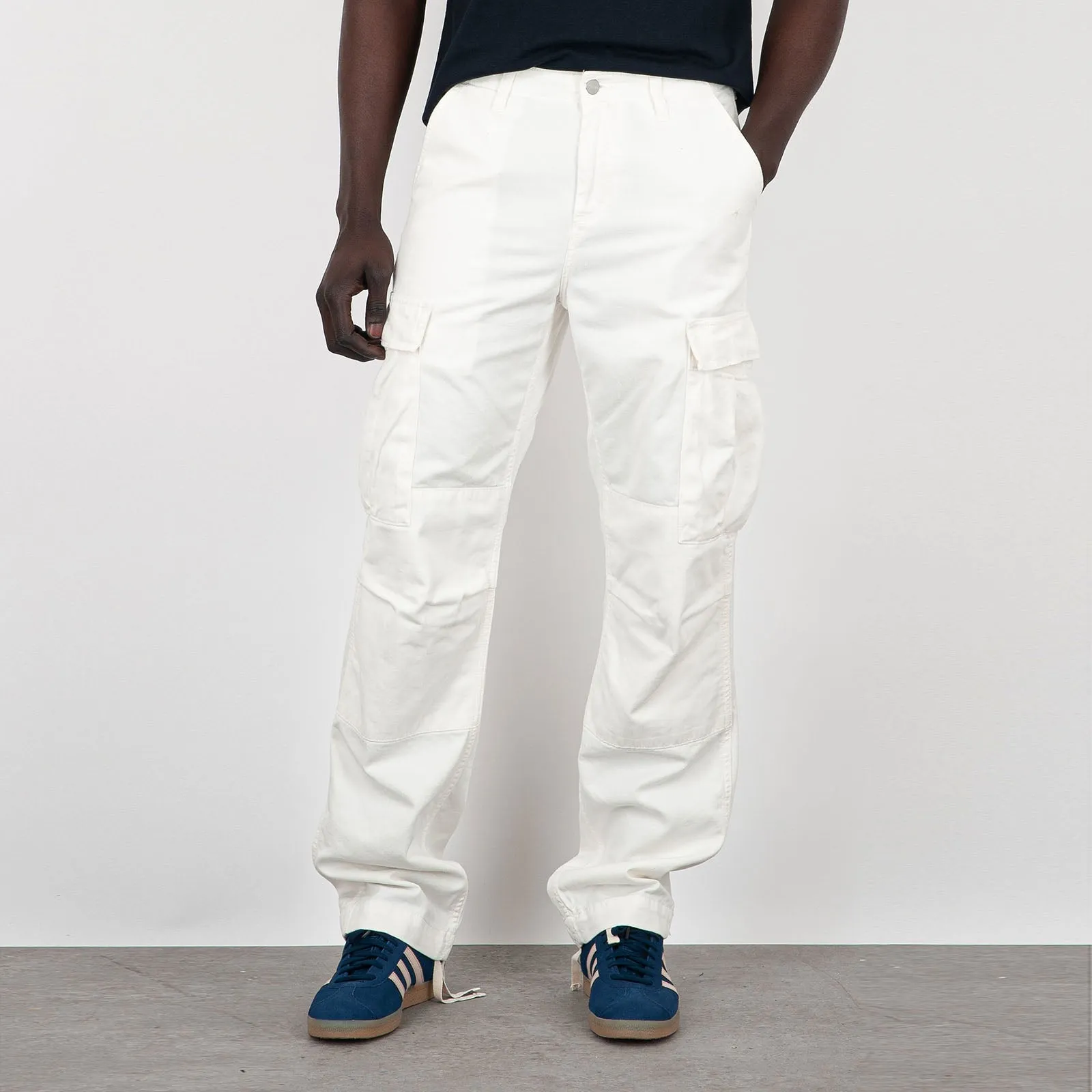 Carhartt WIP Pantalone Regular Cargo Cotone Bianco