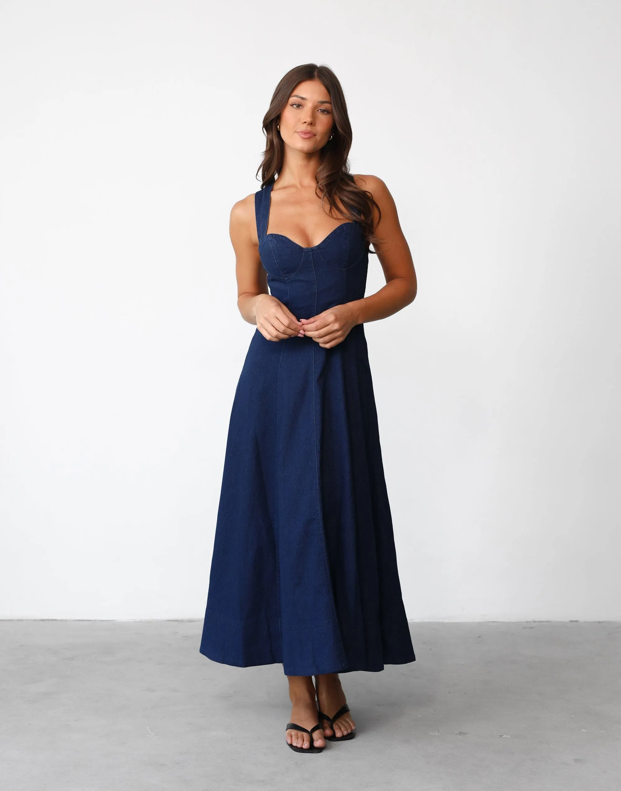 Carolina Maxi Dress (Dark Denim)