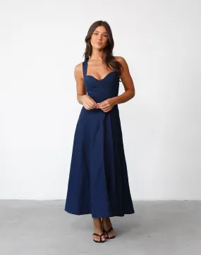 Carolina Maxi Dress (Dark Denim)