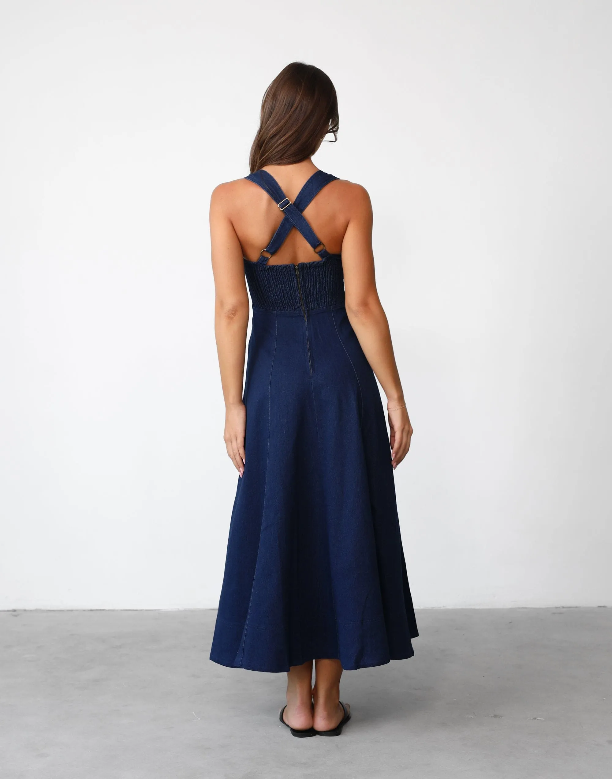 Carolina Maxi Dress (Dark Denim)