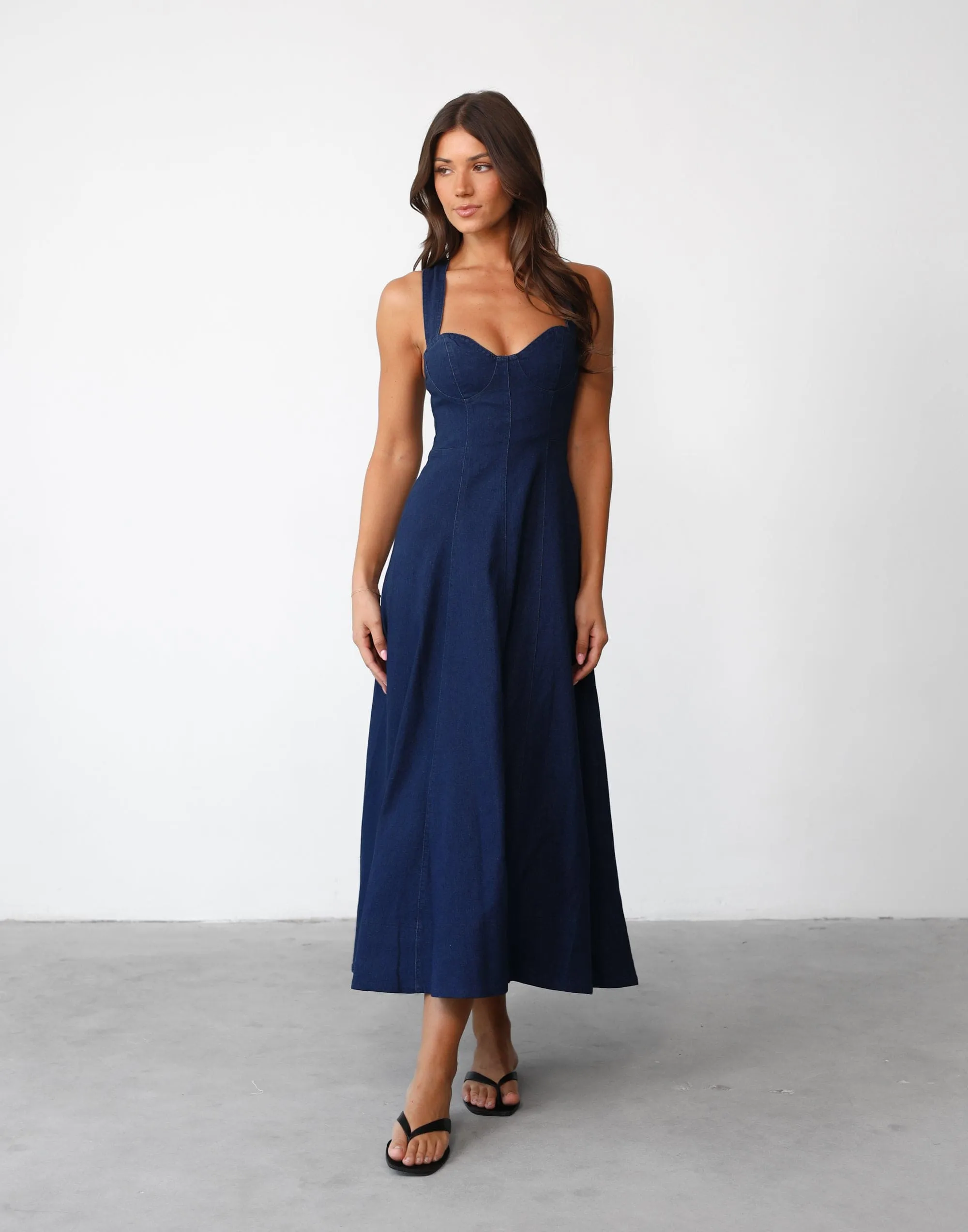 Carolina Maxi Dress (Dark Denim)