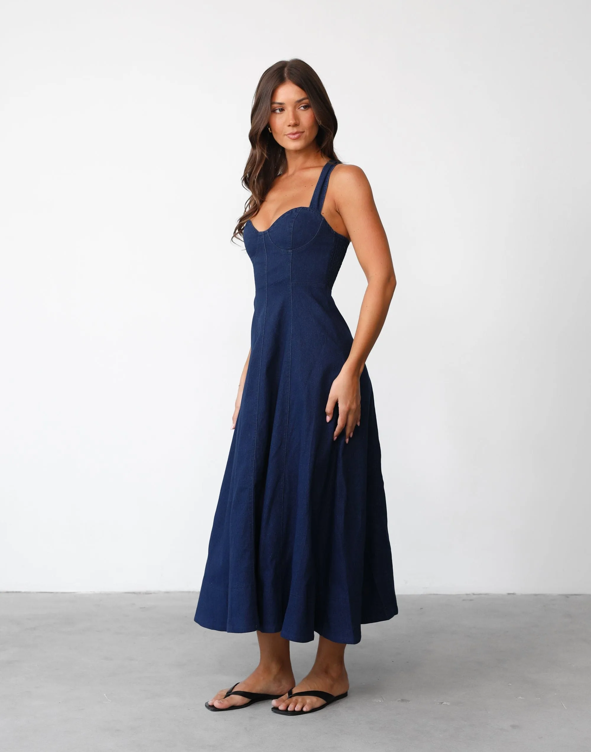 Carolina Maxi Dress (Dark Denim)