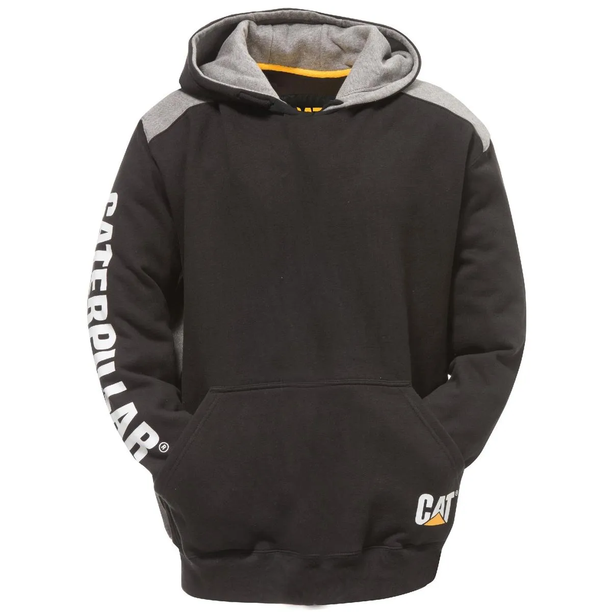 Caterpillar Logo Panel Hooded Sweatshirt Black