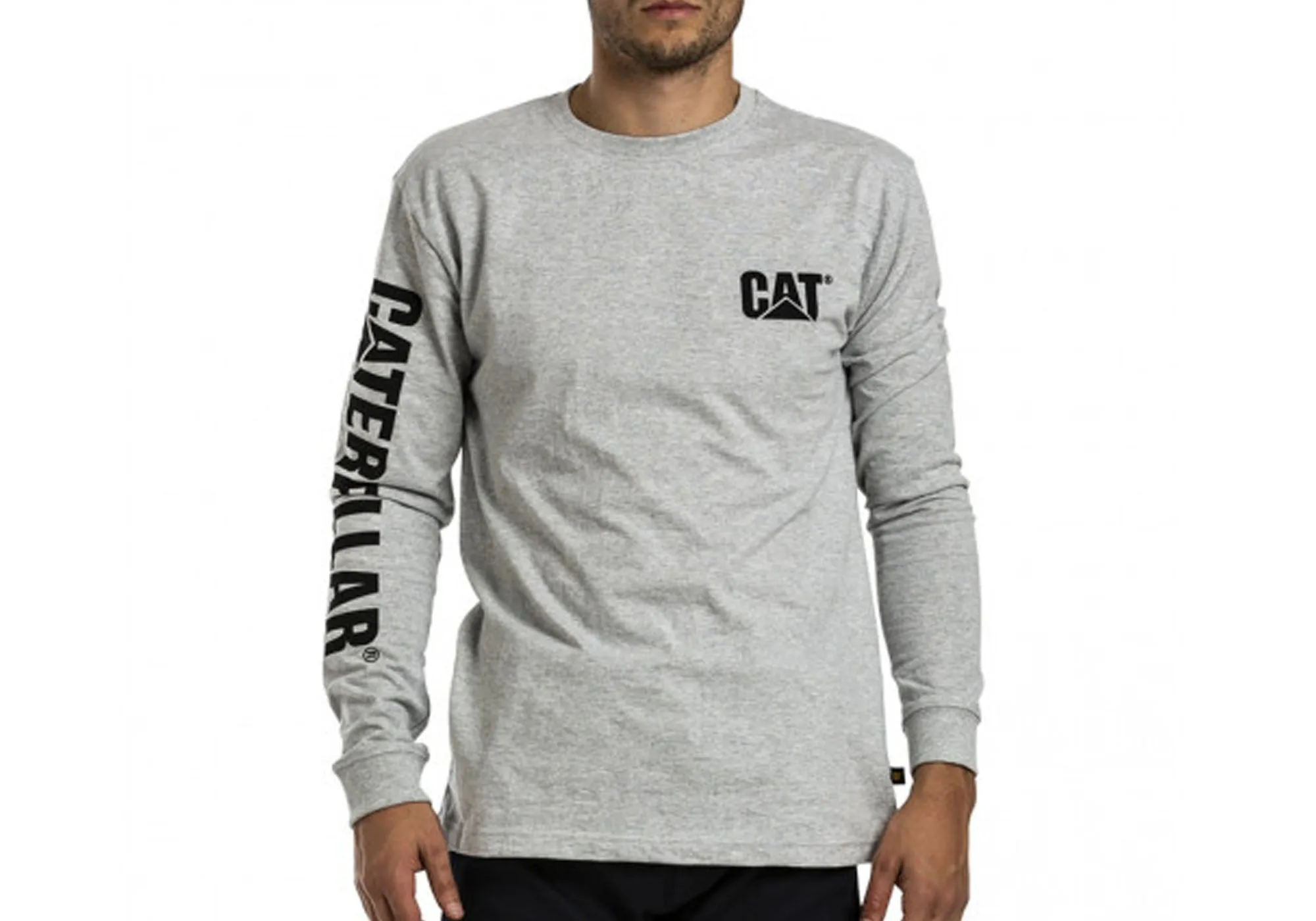 Caterpillar Mens Trademark Banner Long Sleeve Top