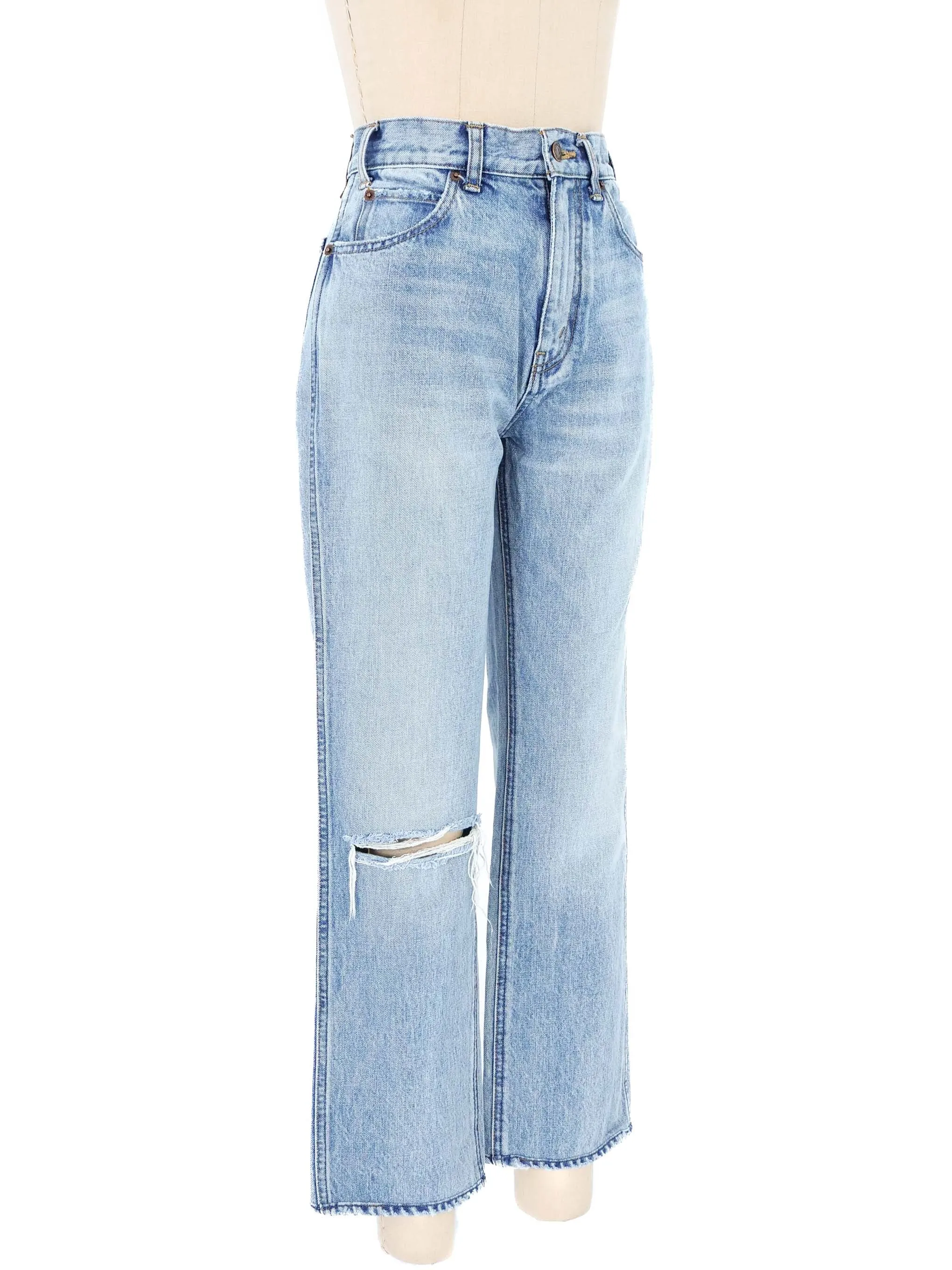 Celine Light Wash Distressed Denim