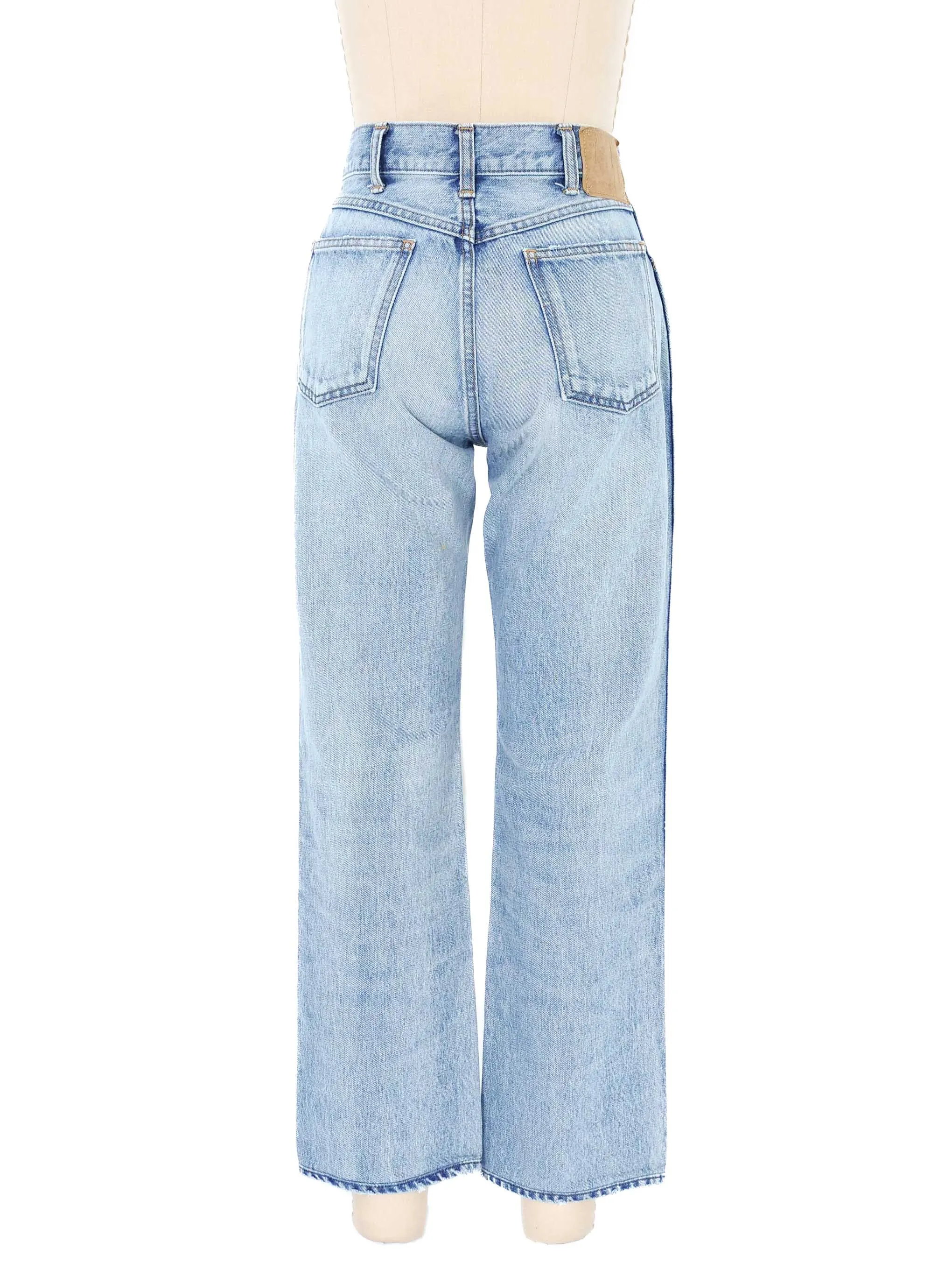 Celine Light Wash Distressed Denim