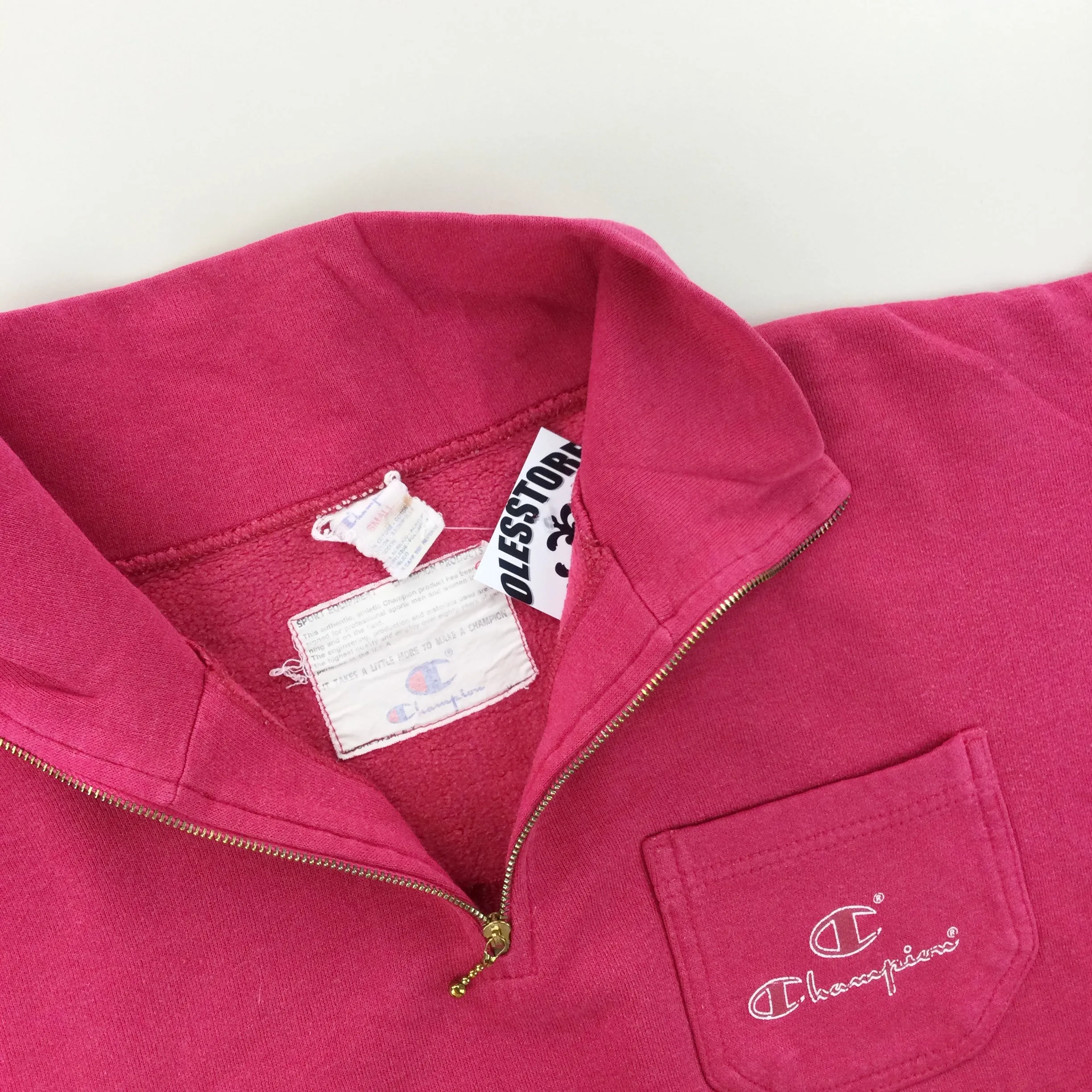 Champion 90s 1/4 Zip Sweatshirt - Small