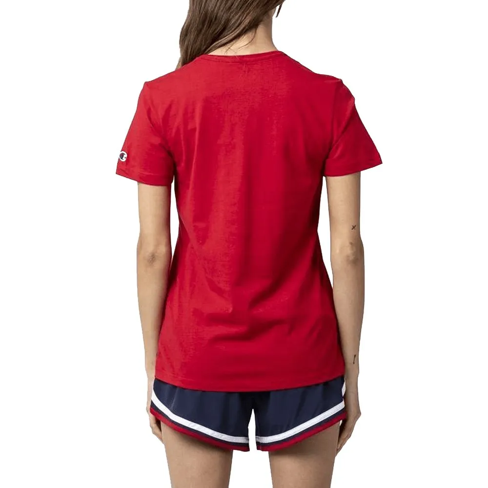 CHAMPION WOMEN'S SCRIPT SHORT SLEEVE RED TEE