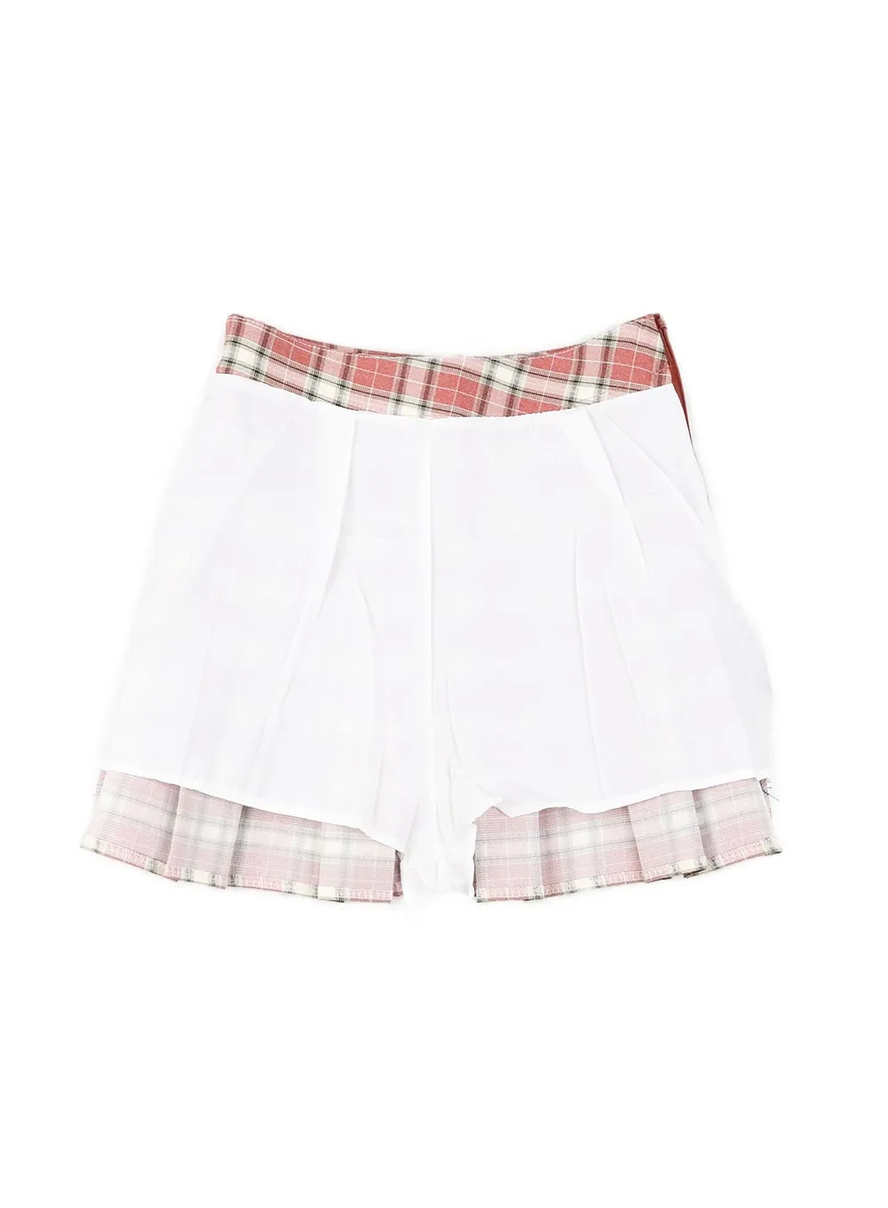 Checkered Pleated Mini Skirt OM425